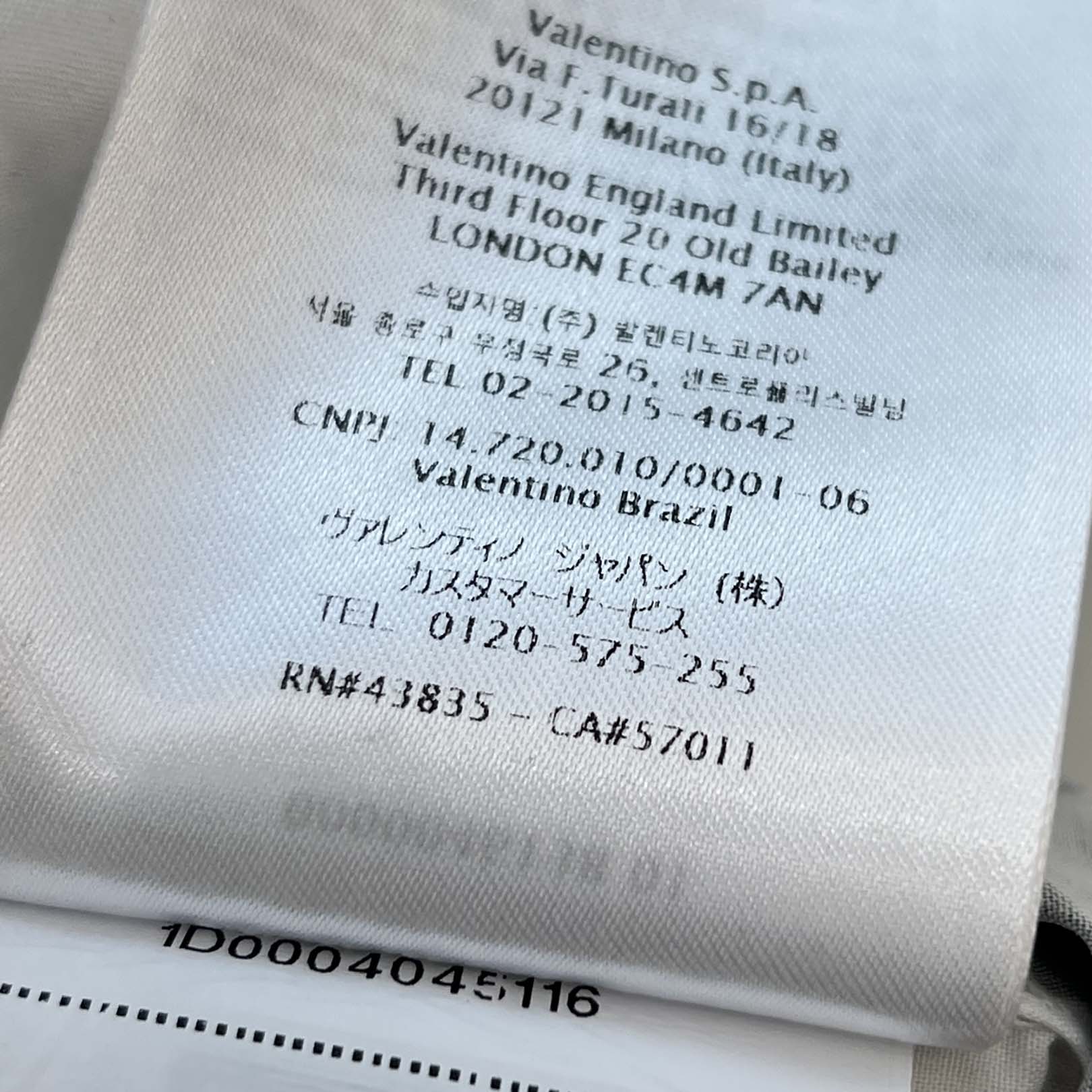 VALENTINO 2021AW V Logo Big Print Long Sleeve Shirt WV3ABA957KJ Size 38 ヴァレンティノ Vロゴ ビッグプリント ロングスリーブシャツ サイズ38