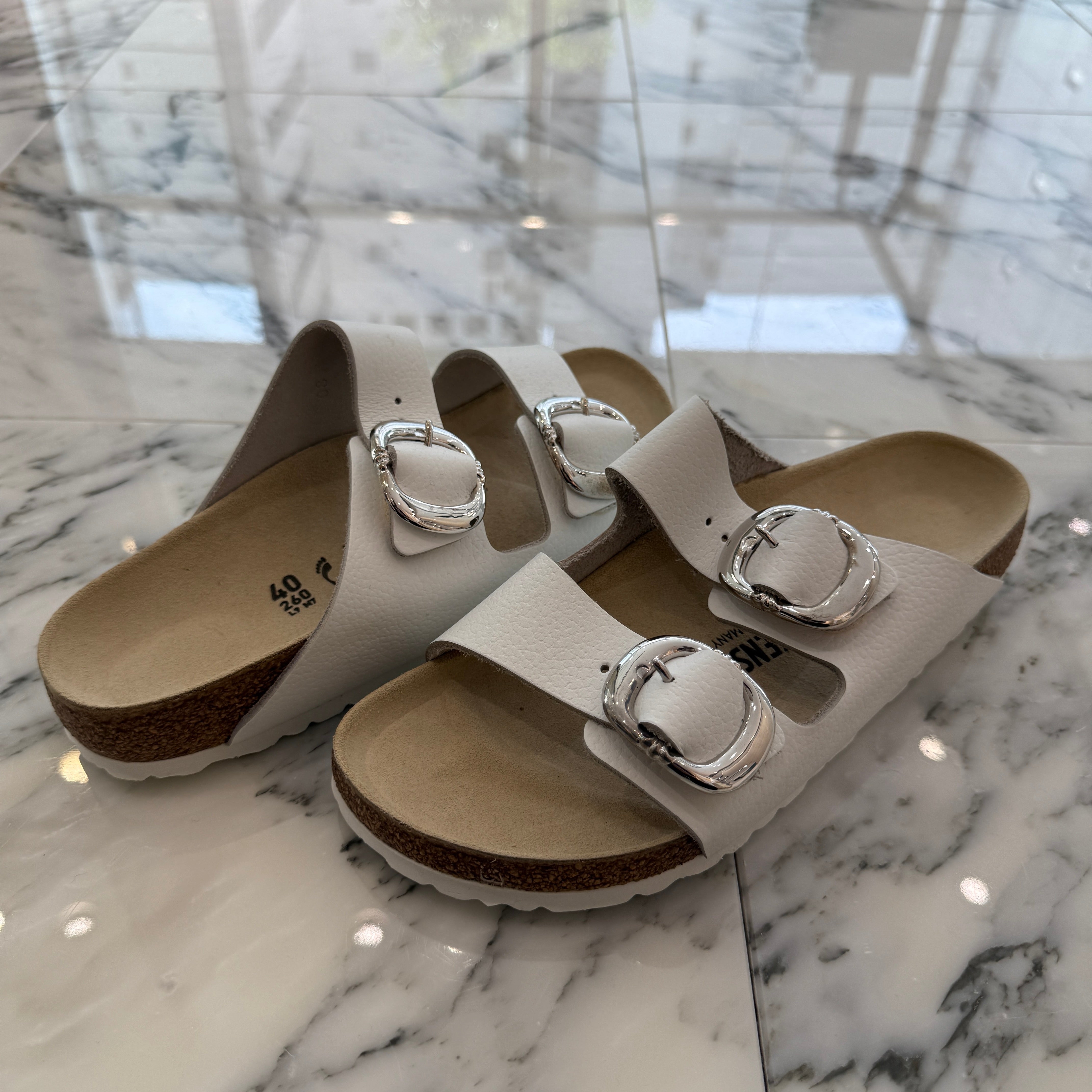 CHROME HEARTS × BIRKENSTOCK Gunslinger Buckle Arizona Suede Leather Sandals Size 40(26.0cm) クロムハーツ × ビルケンシュトック ガンスリンガーバックル アリゾナ スエードレザー サンダル サイズ40(26.0cm)