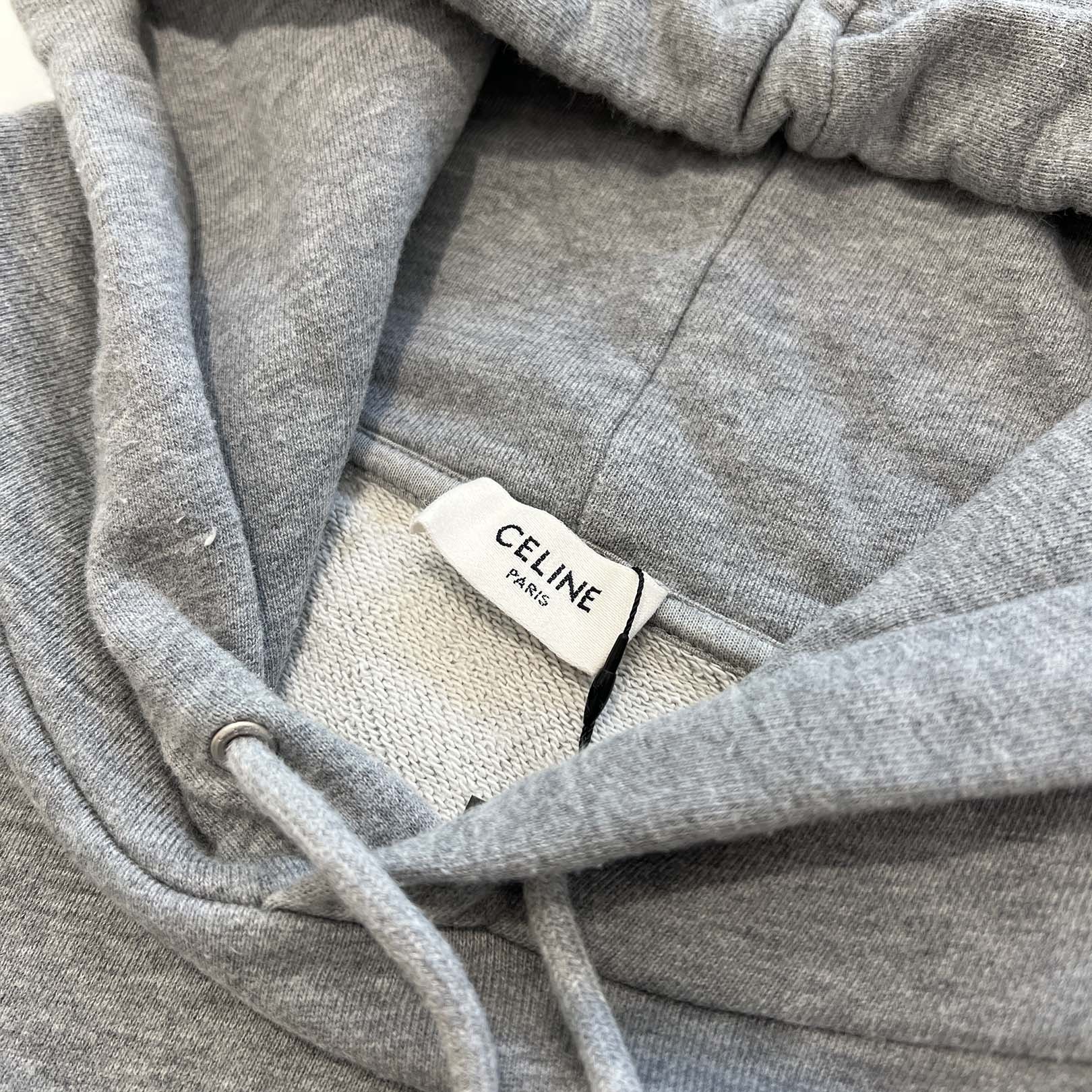 CELINE 2021SS Logo Print Pullover Hoodie 2Y321052H Size L セリーヌ ロゴプリント プルオーバー フーディ サイズL