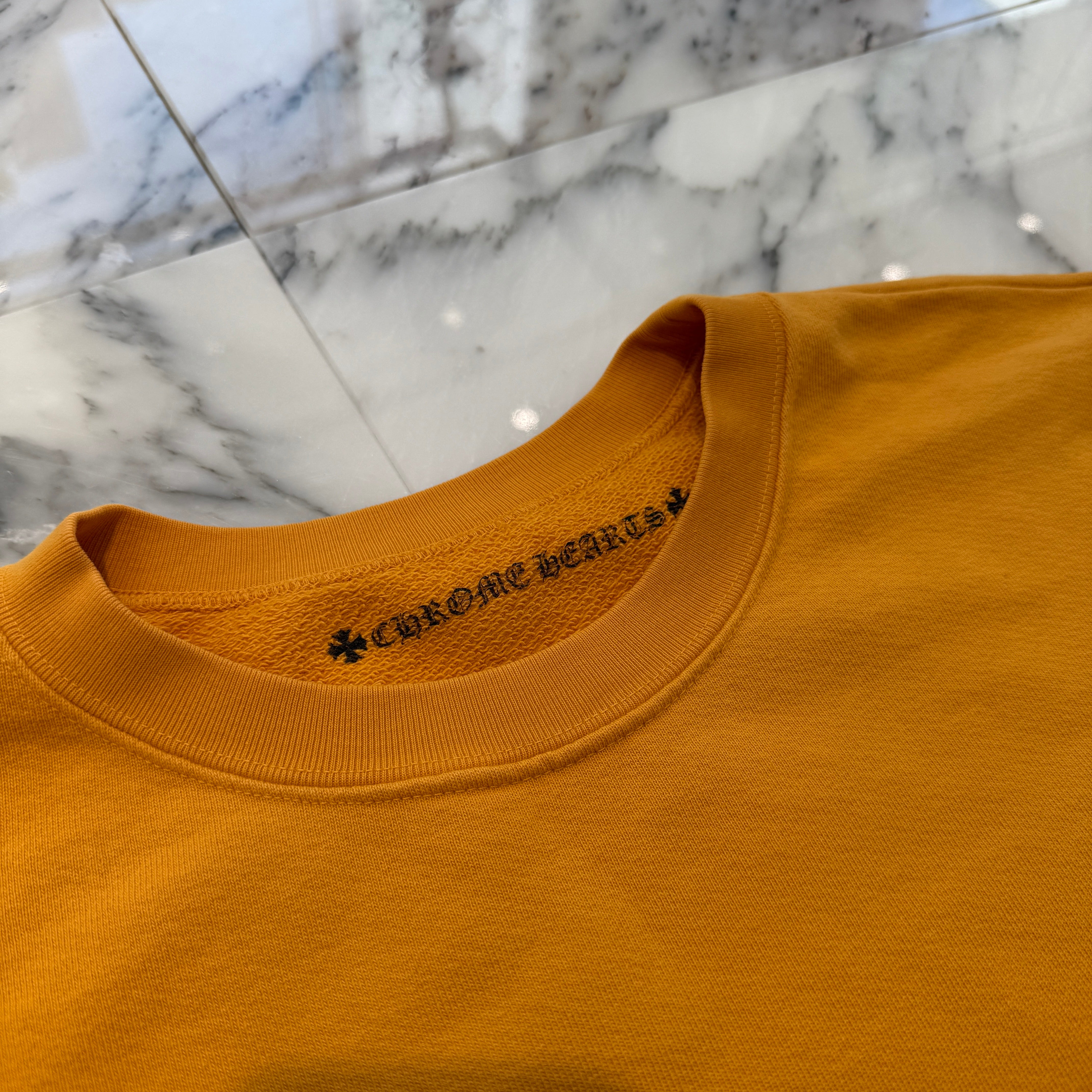 CHROME HEARTS Masterd Yellow Vertical Logo Sweat Shirt Size XL クロムハーツ ヴァーティカルロゴ スウェットシャツ サイズXL