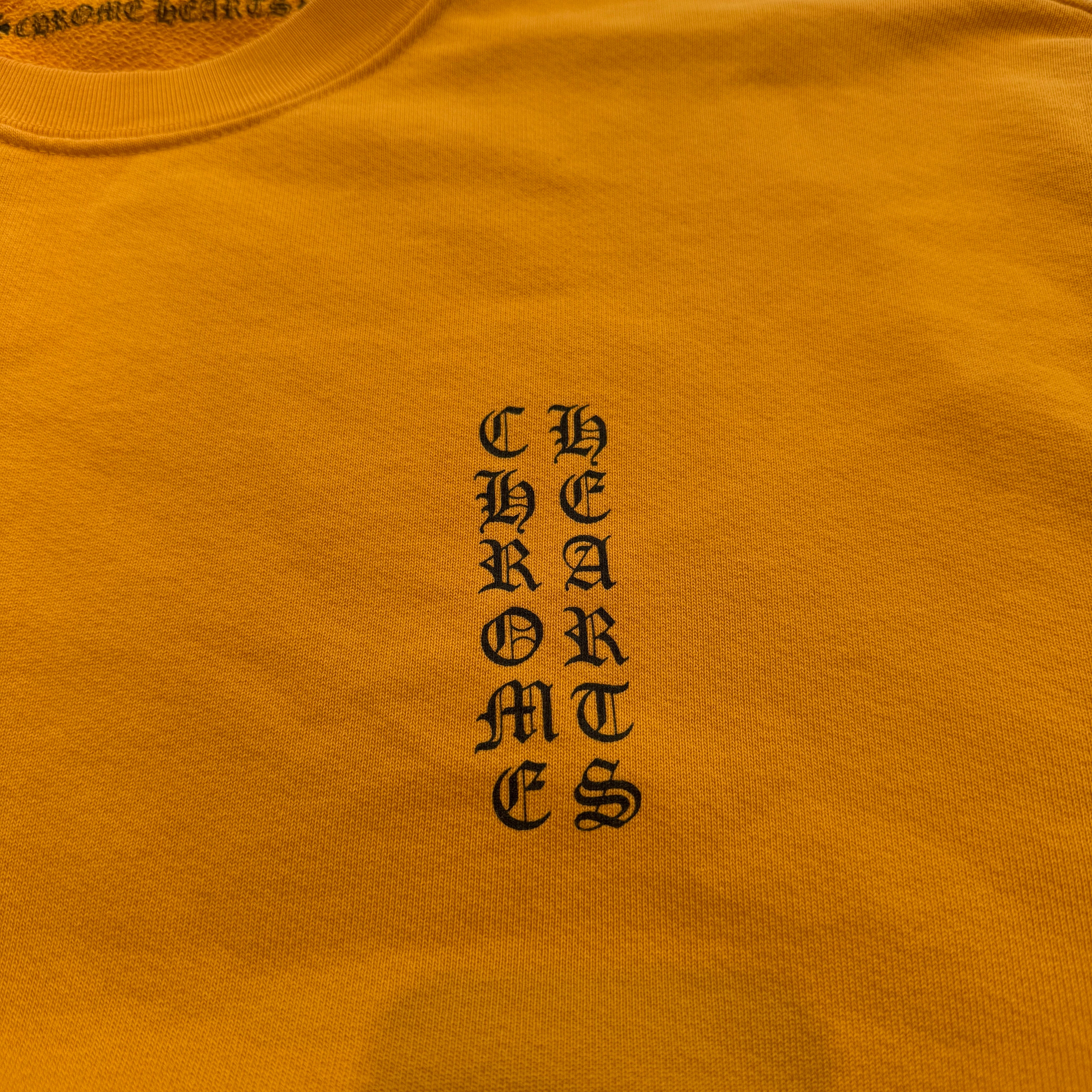 CHROME HEARTS Masterd Yellow Vertical Logo Sweat Shirt Size XL クロムハーツ ヴァーティカルロゴ スウェットシャツ サイズXL