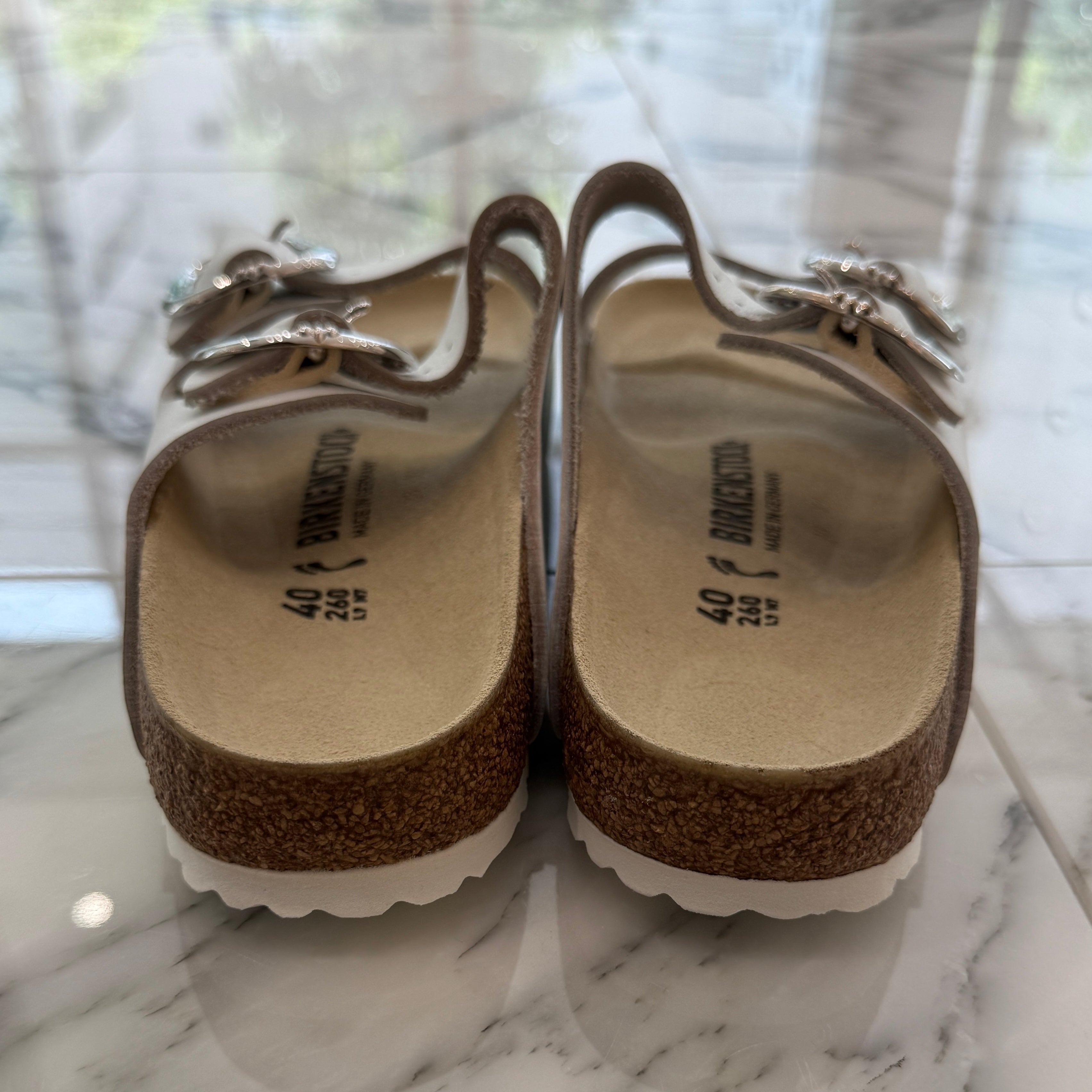 CHROME HEARTS × BIRKENSTOCK Gunslinger Buckle Arizona Suede Leather Sandals Size 40(26.0cm) クロムハーツ × ビルケンシュトック ガンスリンガーバックル アリゾナ スエードレザー サンダル サイズ40(26.0cm)