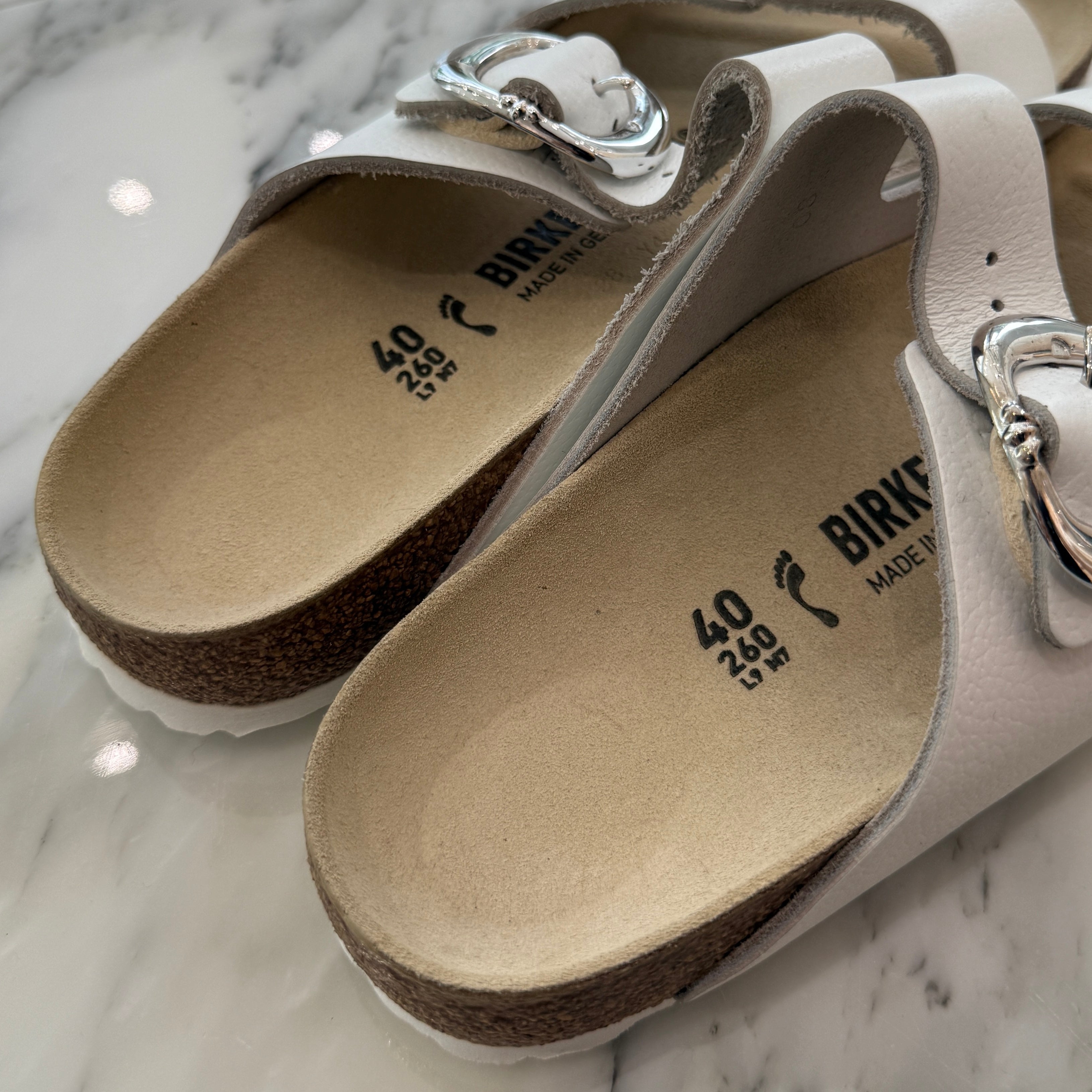 CHROME HEARTS × BIRKENSTOCK Gunslinger Buckle Arizona Suede Leather Sandals Size 40(26.0cm) クロムハーツ × ビルケンシュトック ガンスリンガーバックル アリゾナ スエードレザー サンダル サイズ40(26.0cm)