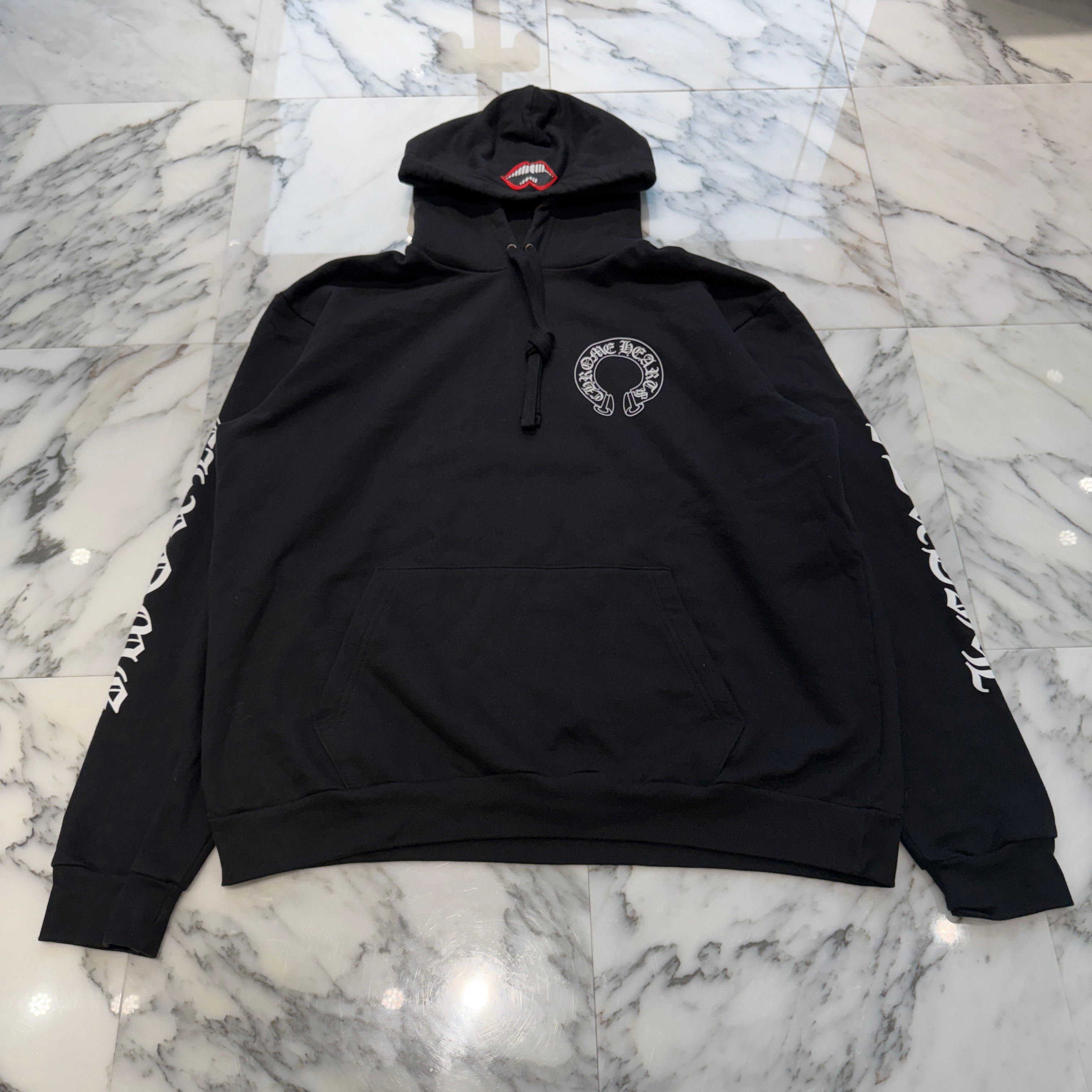 CHROME HEARTS × MATTY BOY Chomper Horseshoe Pullover Hoodie Size XL クロムハーツ × マッティボーイ チョンパー ホースシュー プルオーバーフーディ サイズXL
