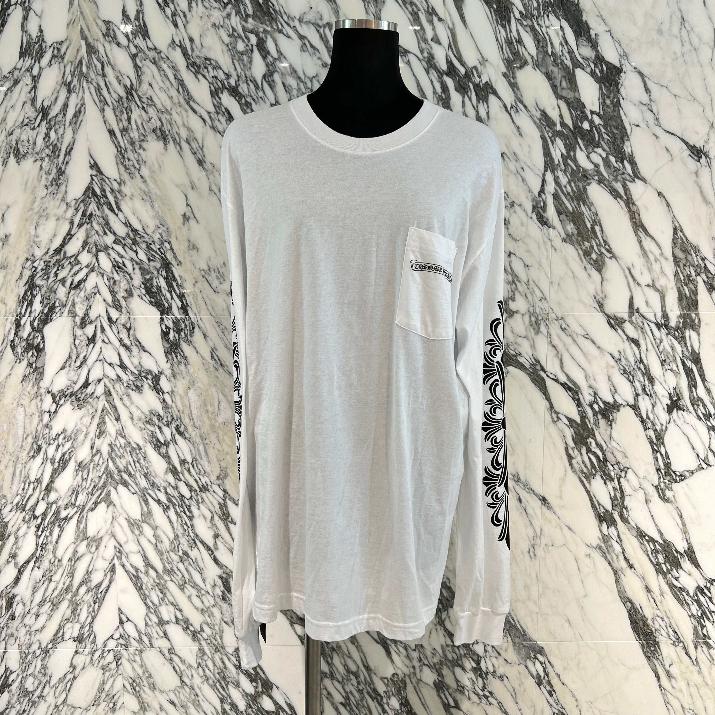 CHROME HEARTS Dagger Eye Chart Long Sleeve Tee Size XL