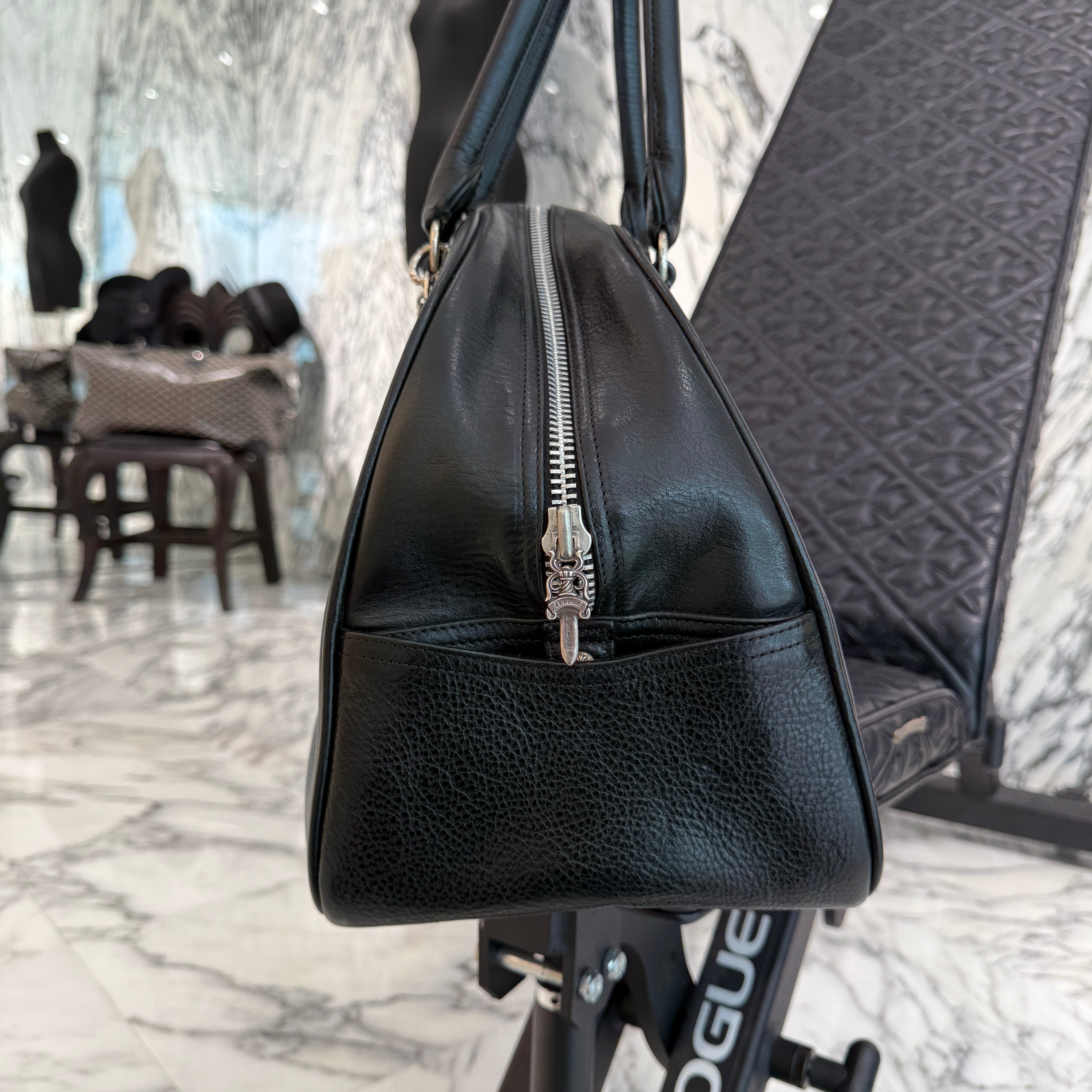 CHROME HEARTS Medium GYM Cemetery Cross Patch Hand Bag クロムハーツ ミディアム ジム セメタリークロスパッチ ハンドバッグ