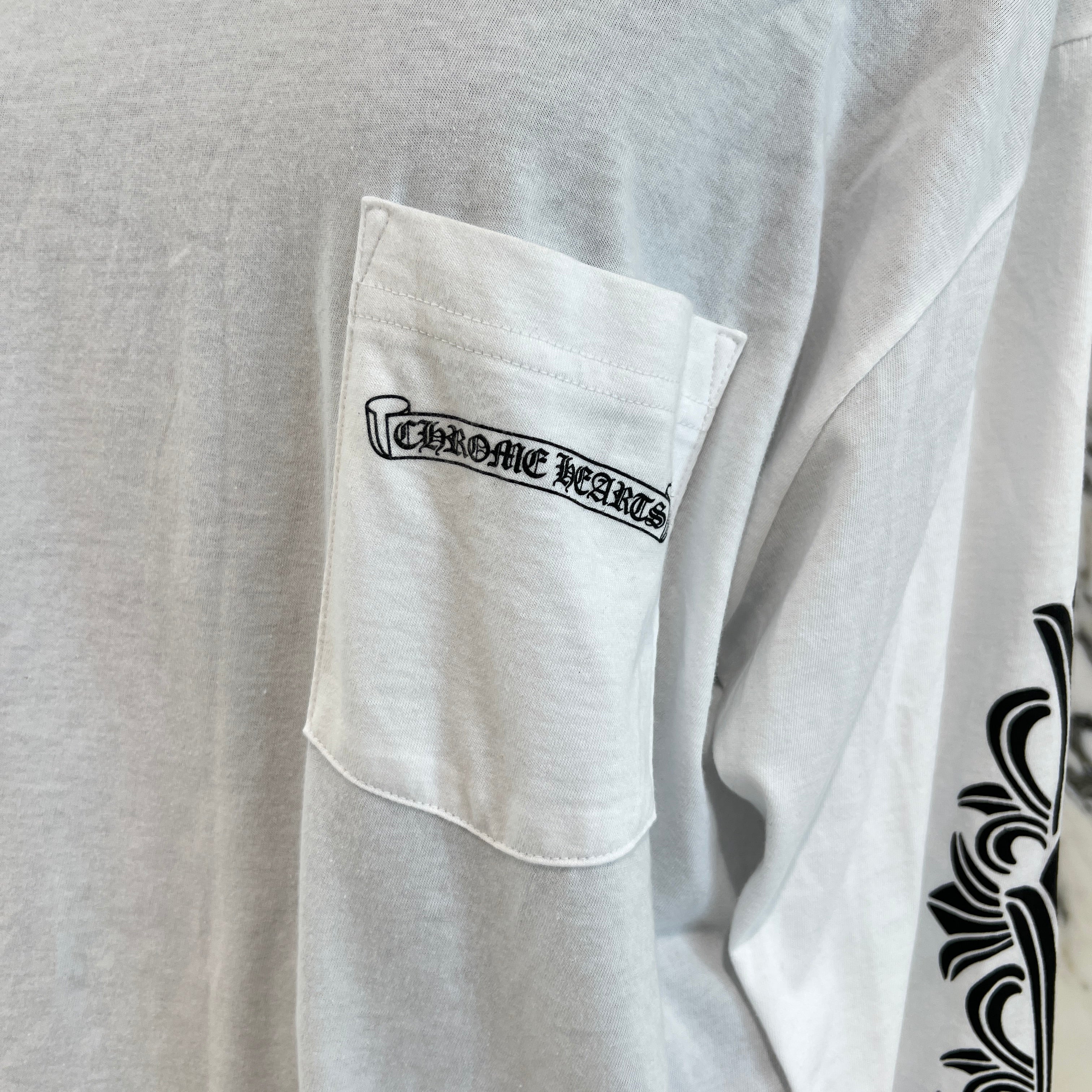 CHROME HEARTS Dagger Eye Chart Long Sleeve Tee Size XL