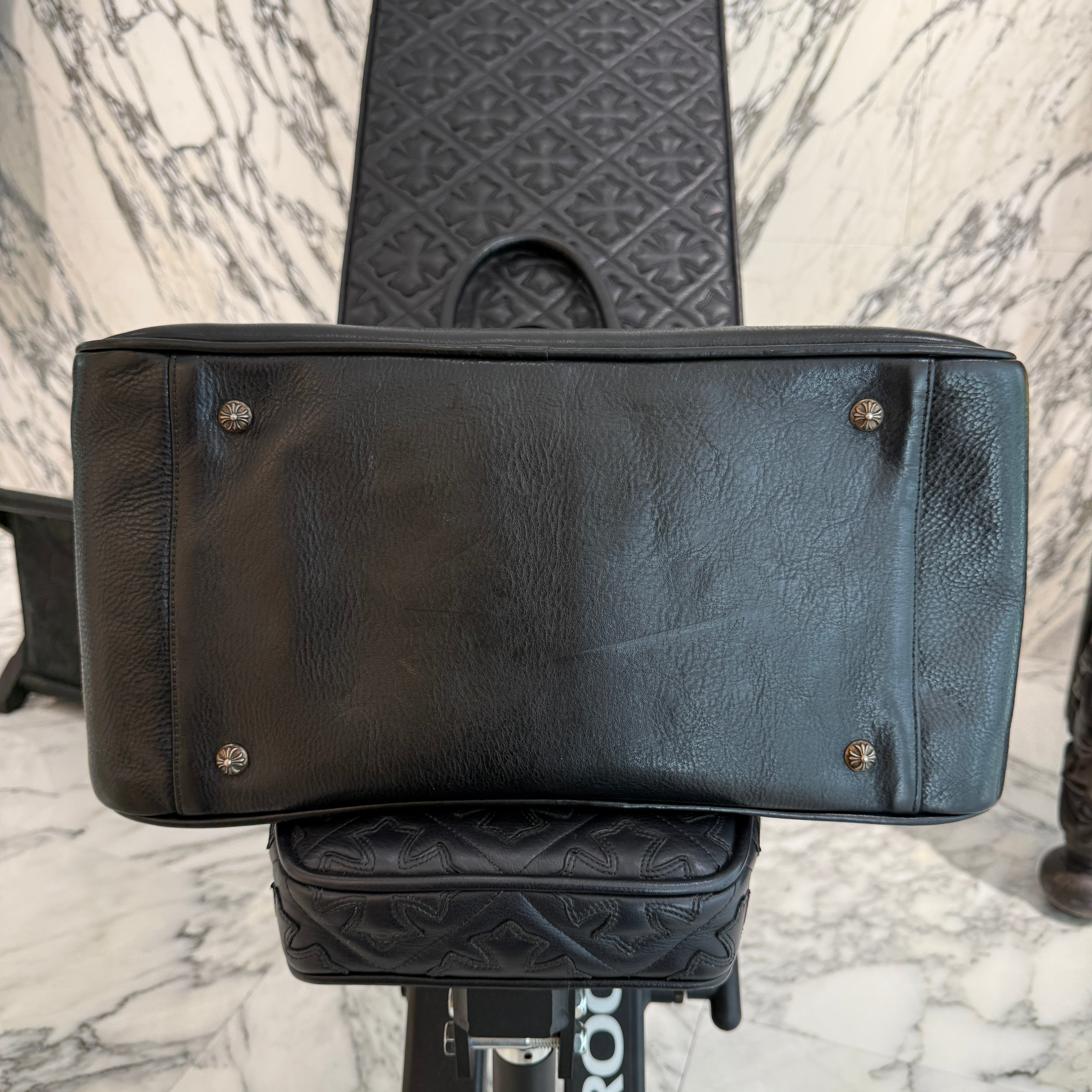 CHROME HEARTS Medium GYM Cemetery Cross Patch Hand Bag クロムハーツ ミディアム ジム セメタリークロスパッチ ハンドバッグ