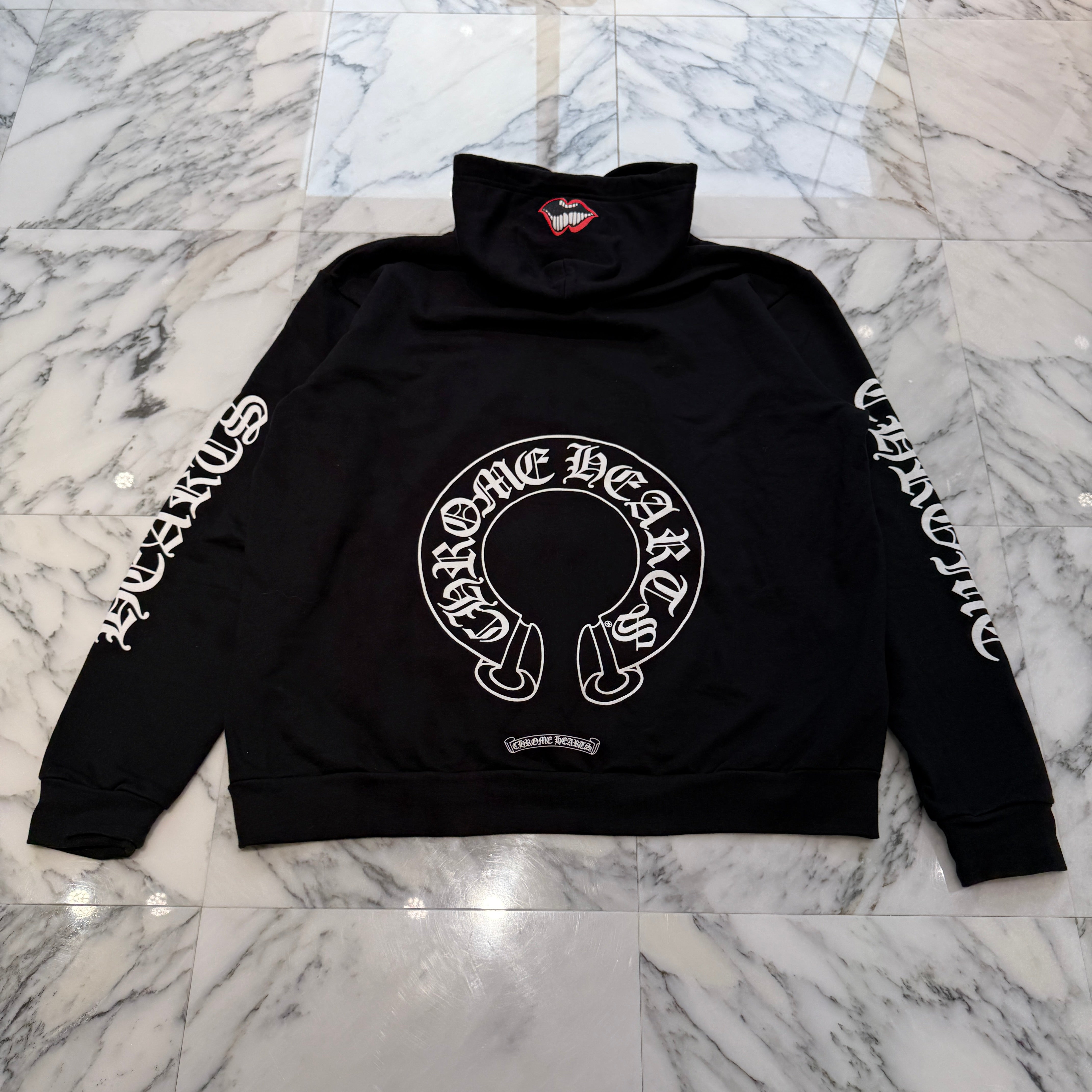 CHROME HEARTS × MATTY BOY Chomper Horseshoe Pullover Hoodie Size XL クロムハーツ × マッティボーイ チョンパー ホースシュー プルオーバーフーディ サイズXL