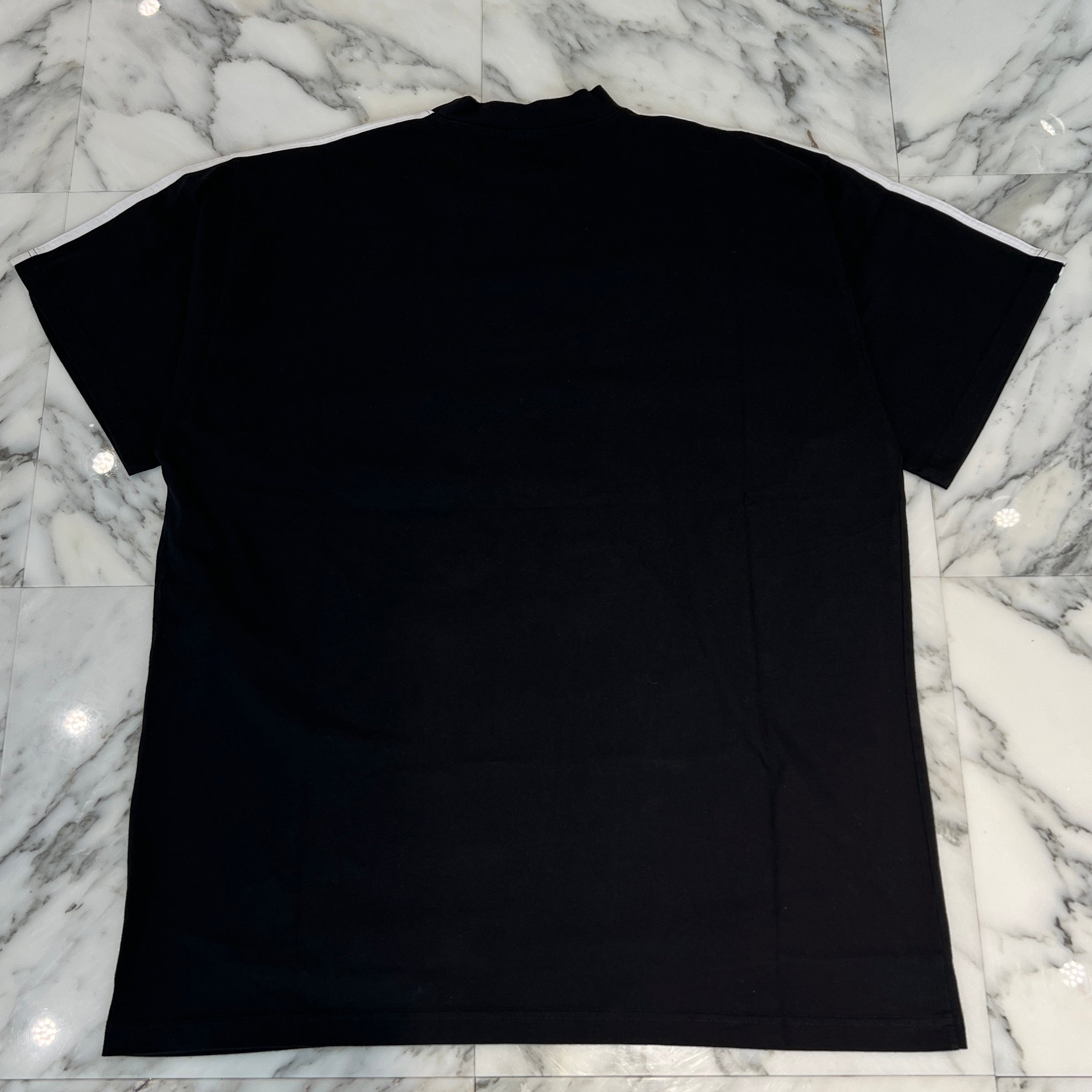 BALENCIAGA × adidas 2023SS 3 Stripe Front Logo Oversize Tee 739101 TNVA6 Size3 バレンシアガ×アディダス 3ストライプ フロントロゴ オーバーサイズ Tシャツ サイズ3