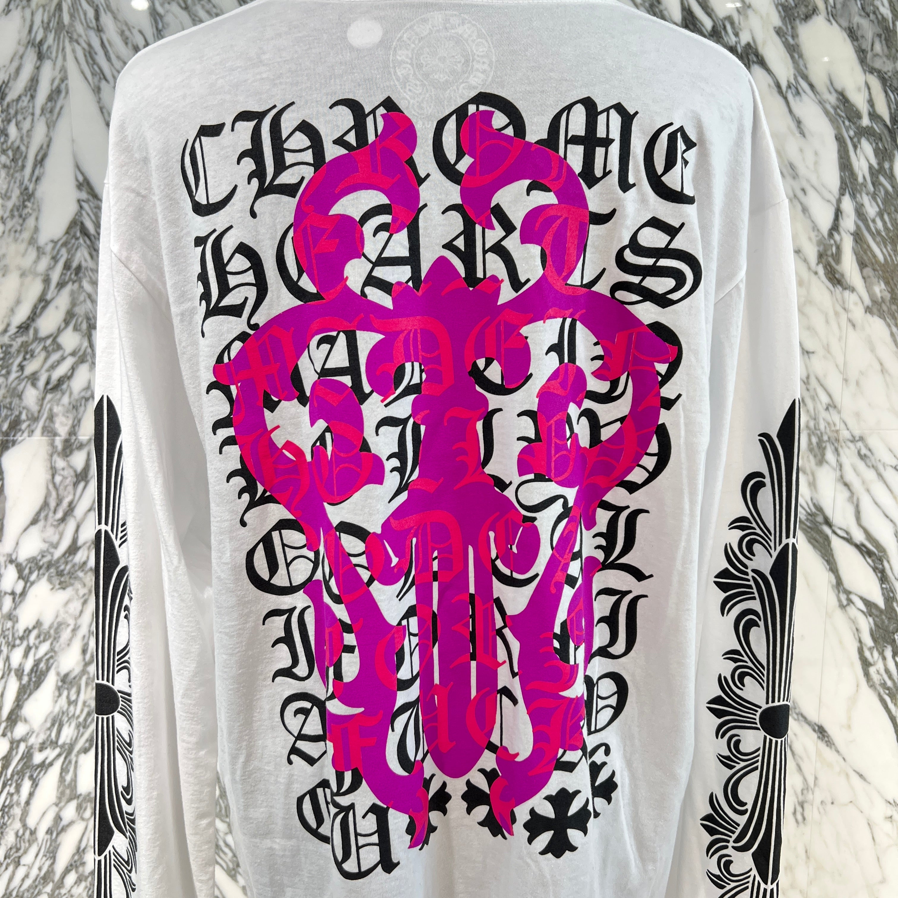 CHROME HEARTS Dagger Eye Chart Long Sleeve Tee Size XL クロム