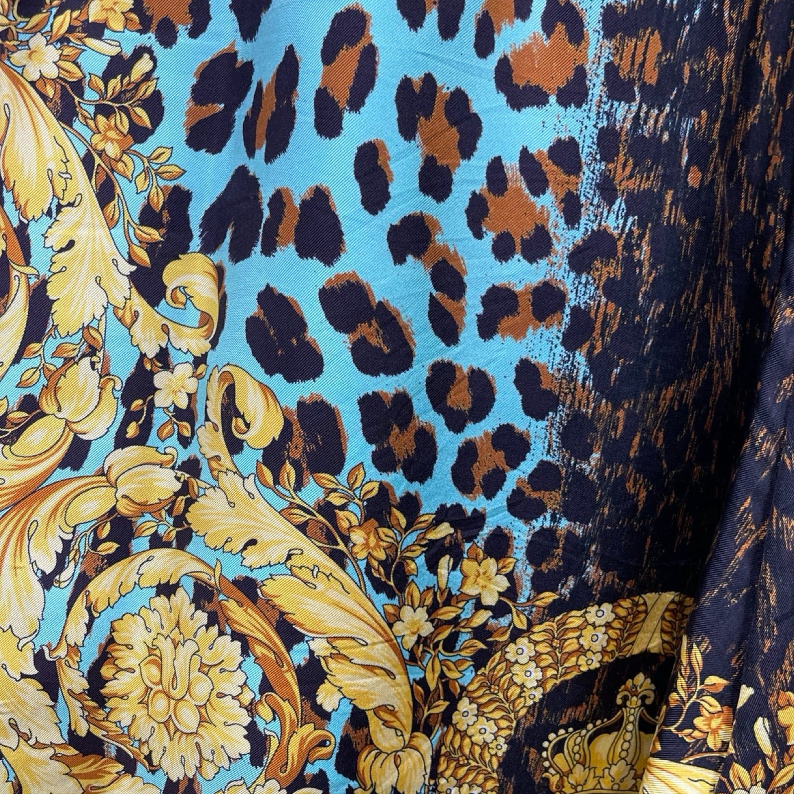 FENDI × VERSACE 2022SS FENDACE Leopard Silk Shorts 1004845-1A03724