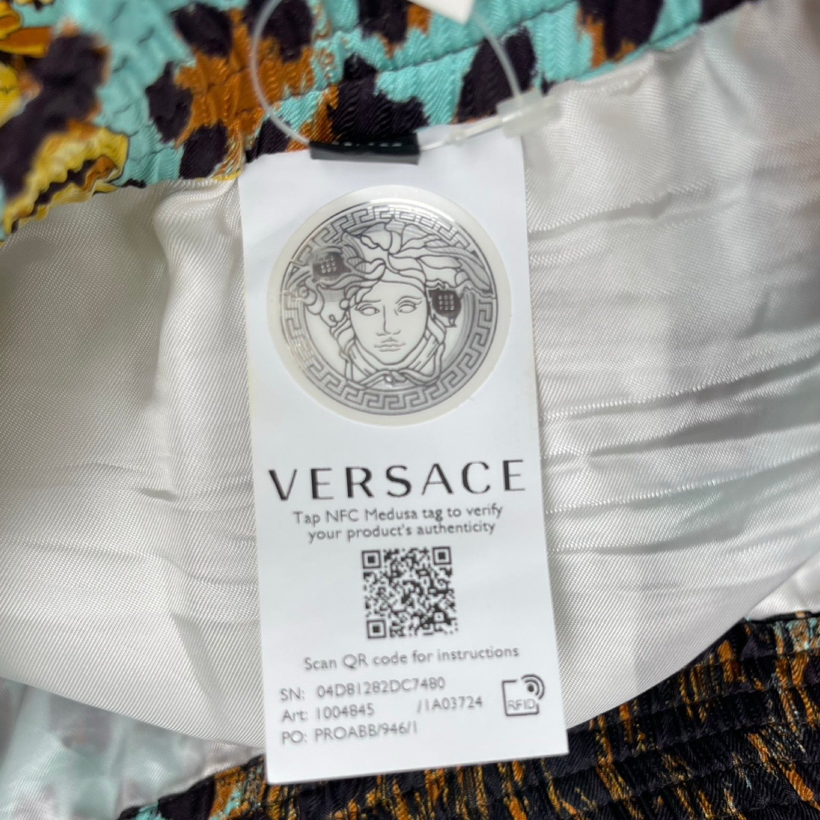 FENDI × VERSACE 2022SS FENDACE Leopard Silk Shorts 1004845-1A03724 Size 54