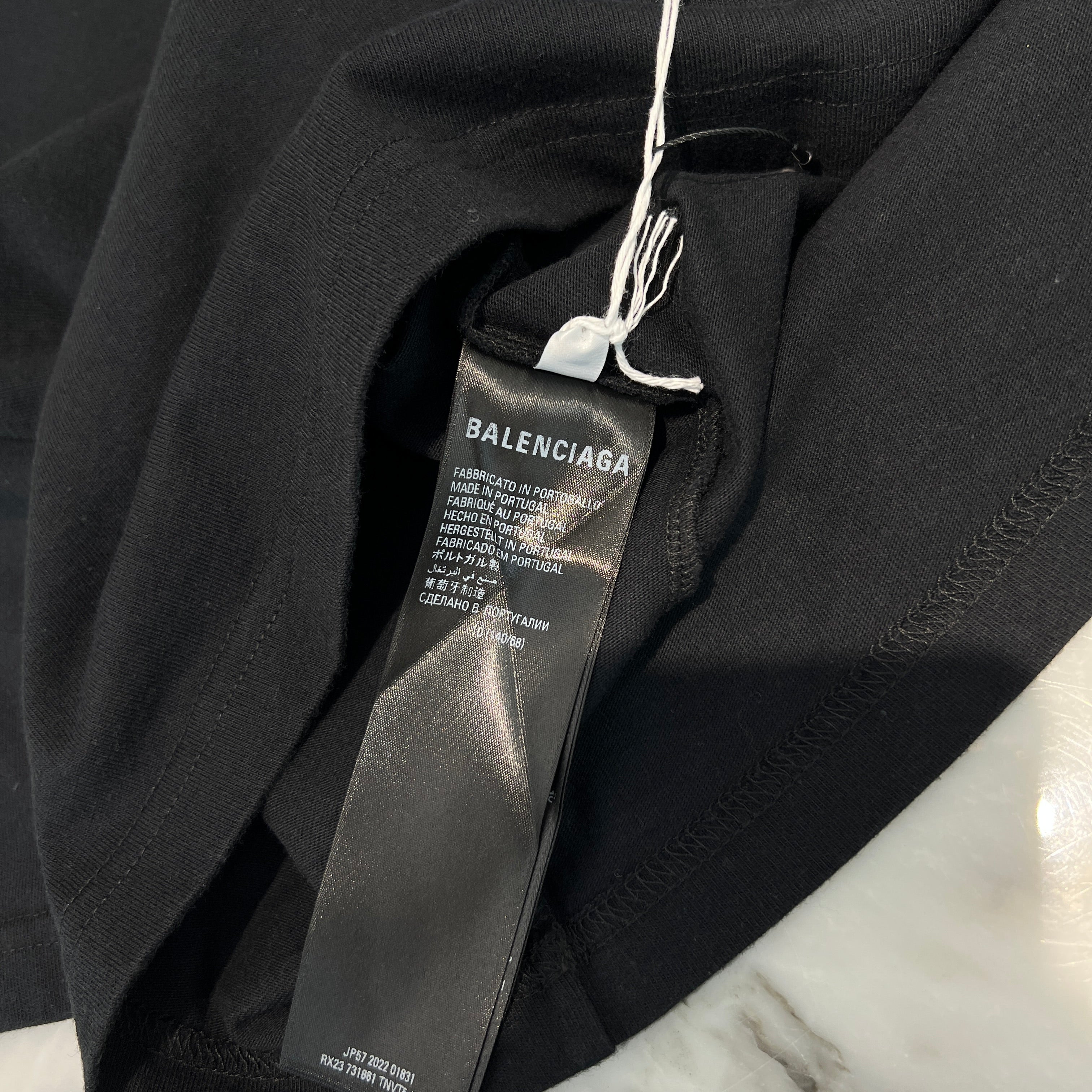 BALENCIAGA × adidas 2023SS 3 Stripe Front Logo Tee 731861 TNVT5 Size10 バレンシアガ×アディダス 3ストライプ フロントロゴ Tシャツ サイズ10