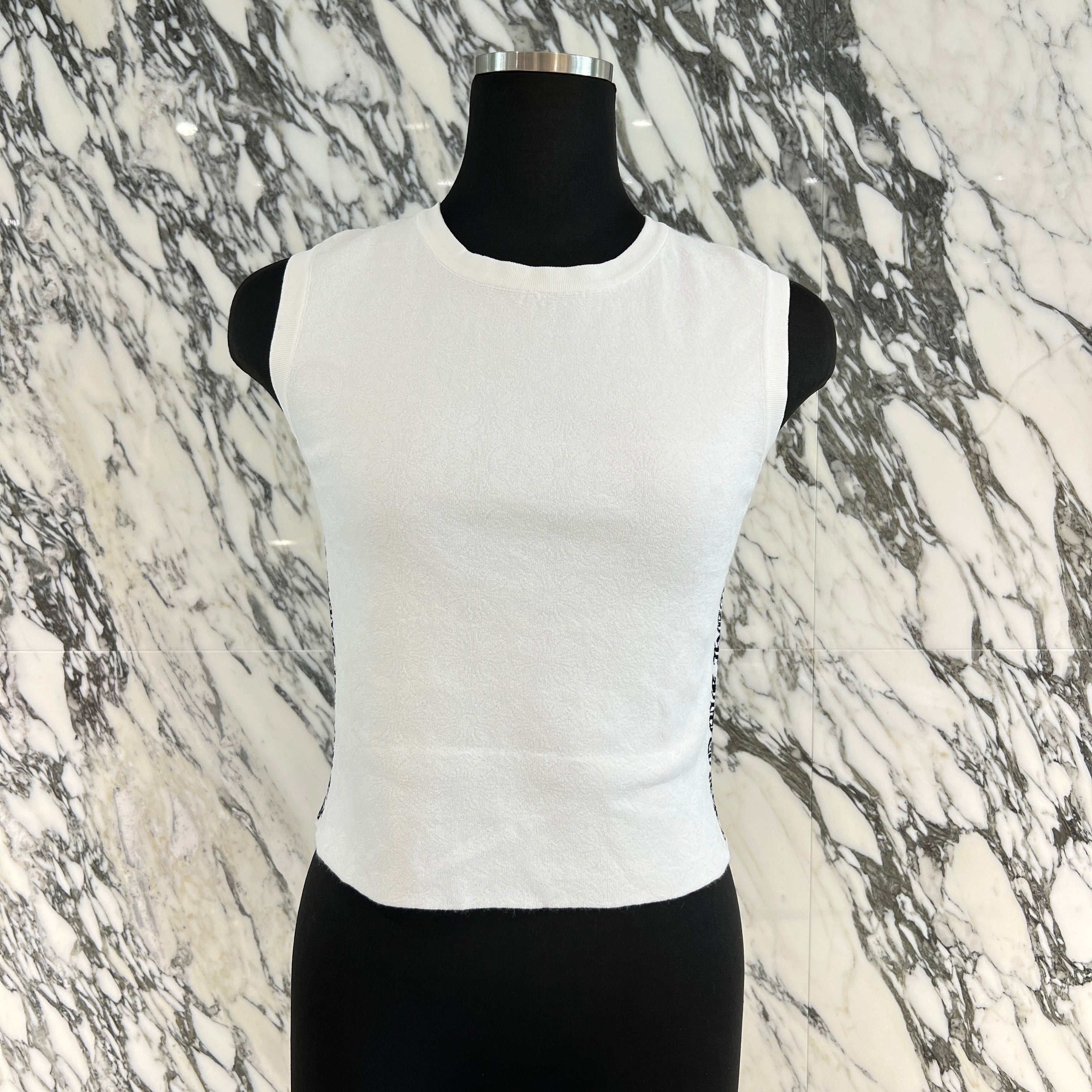 CHROME HEARTS Y NOT CH Plus Pattern Side Logo Sleeveless Tee Size XS クロムハーツ ワイノット CHプラス総柄 サイドロゴ ノースリーブTシャツ サイズXS