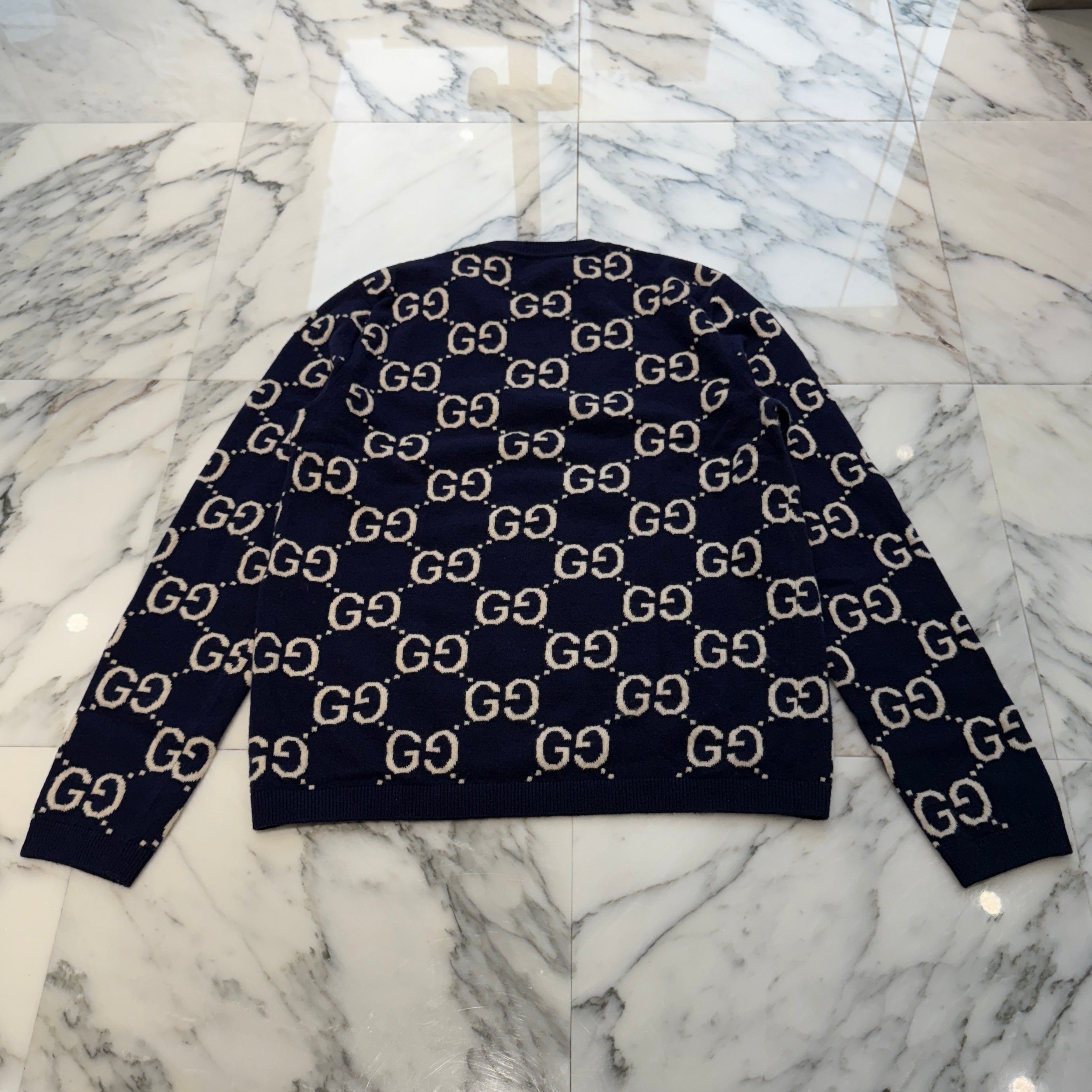 GUCCI 2024AW GG Wool Jacquard Knit Sweater692900 XKCC5 Size M グッチ GG ウール ジャカード ニットセーター サイズM