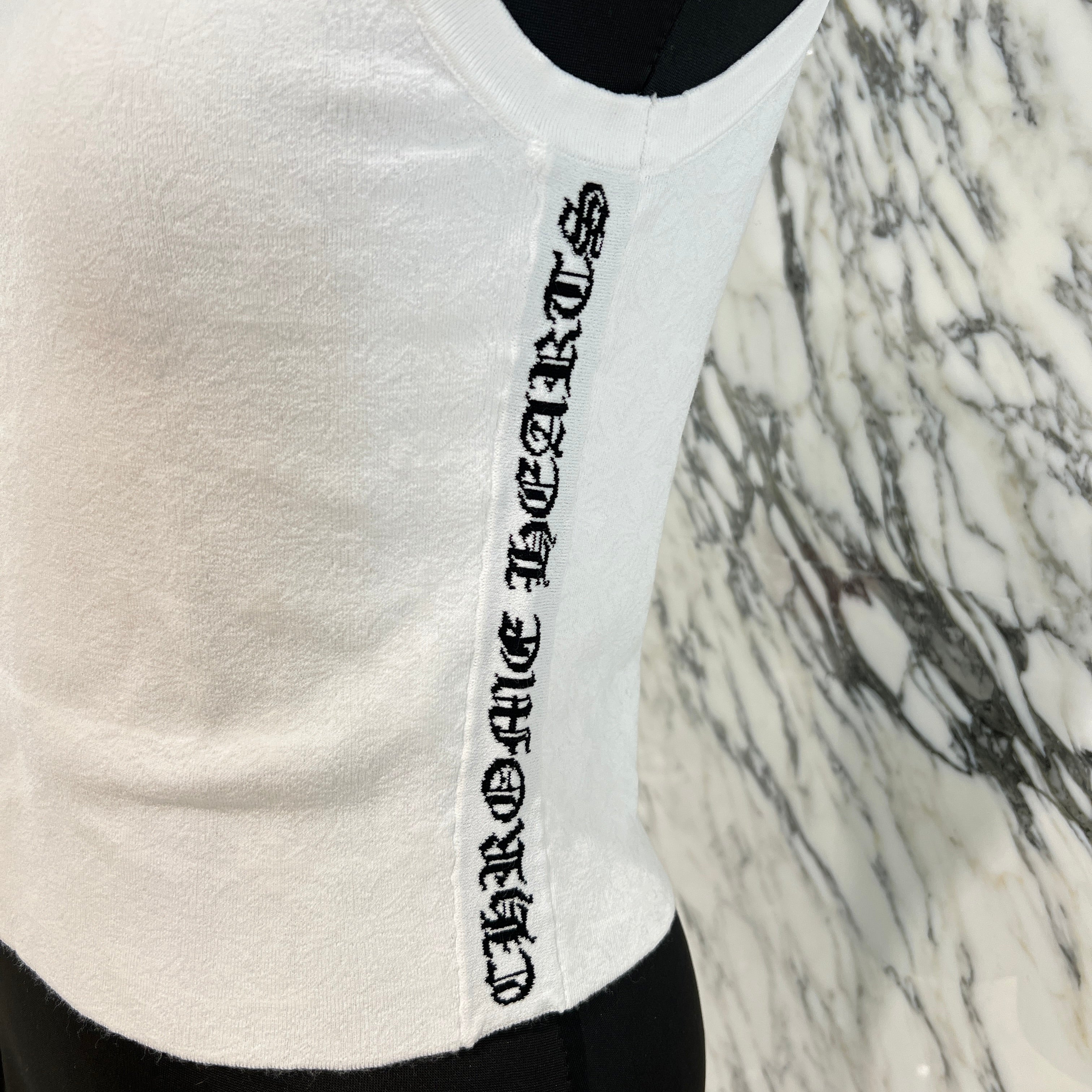 CHROME HEARTS Y NOT CH Plus Pattern Side Logo Sleeveless Tee Size XS クロムハーツ ワイノット CHプラス総柄 サイドロゴ ノースリーブTシャツ サイズXS