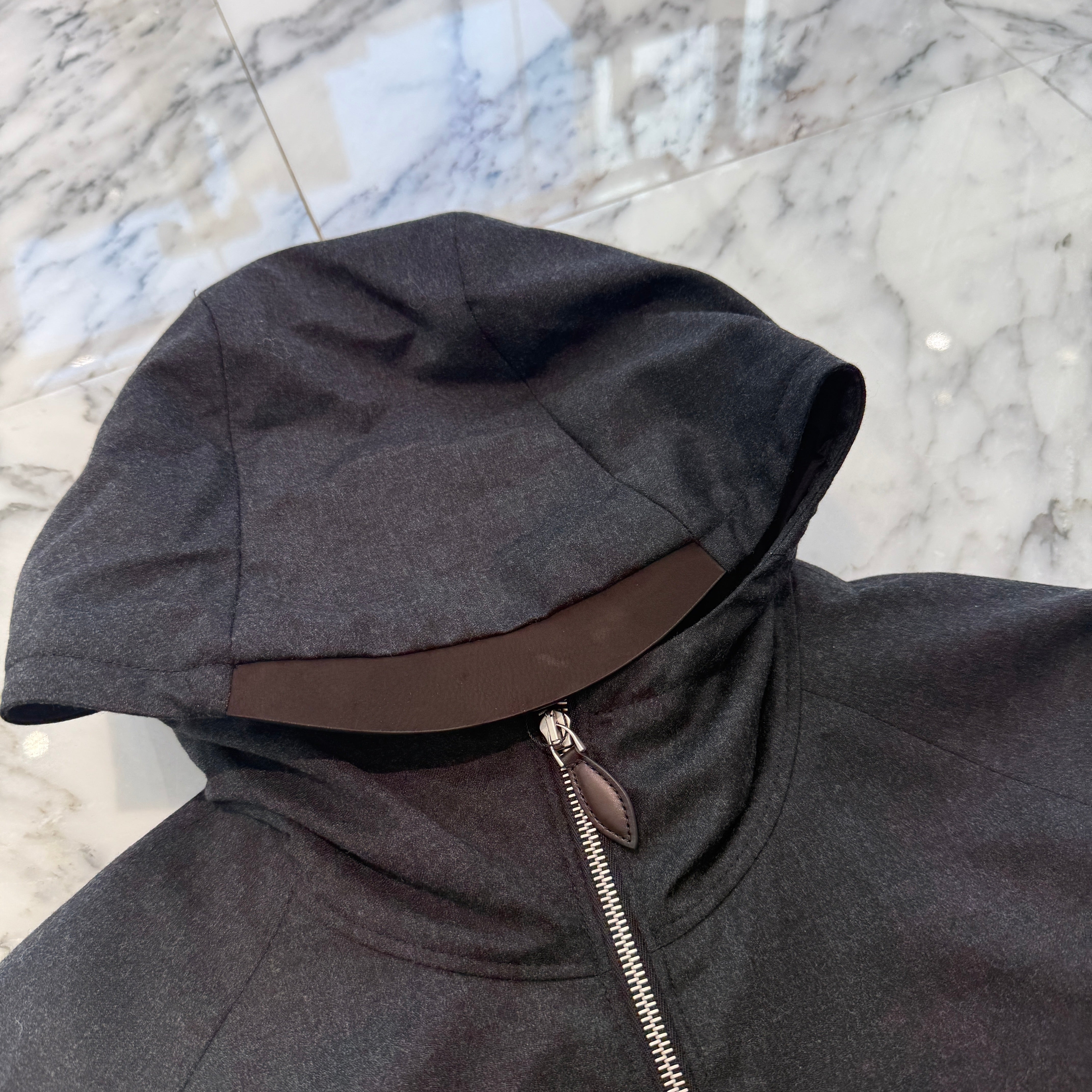 Berluti Technical B-Way Leather Detail Wool Jacket R23OBL122WDAO Size 48 ベルルッティ テクニカル B-WAY レザーディティール ウールジャケット サイズ48