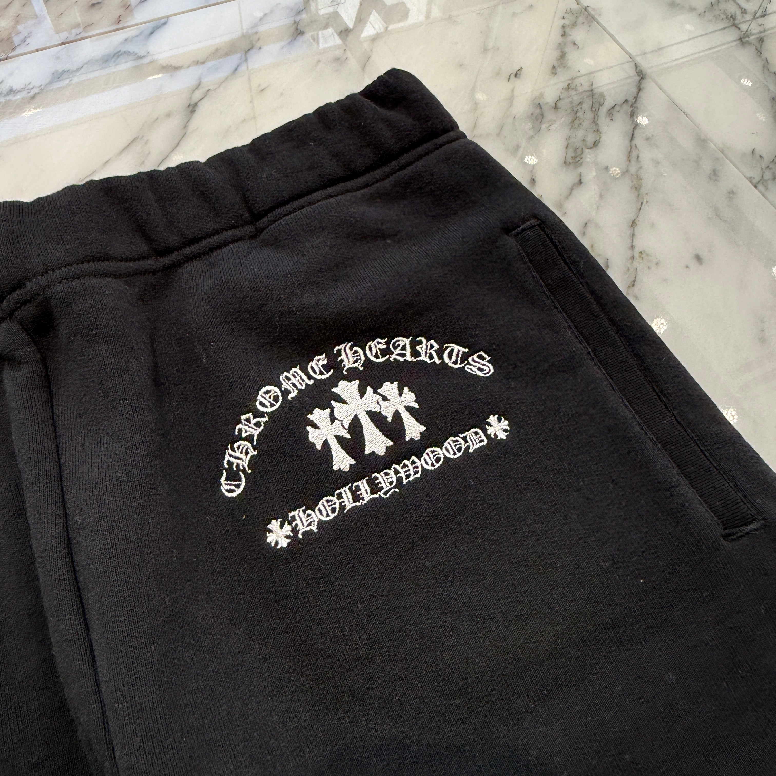 CHROME HEARTS King Taco 3 Cemetery Cross Embroidery Sweat Long Pants Size L クロムハーツ キングタコ3セメタリークロス刺繍スウェットロングパンツ サイズL