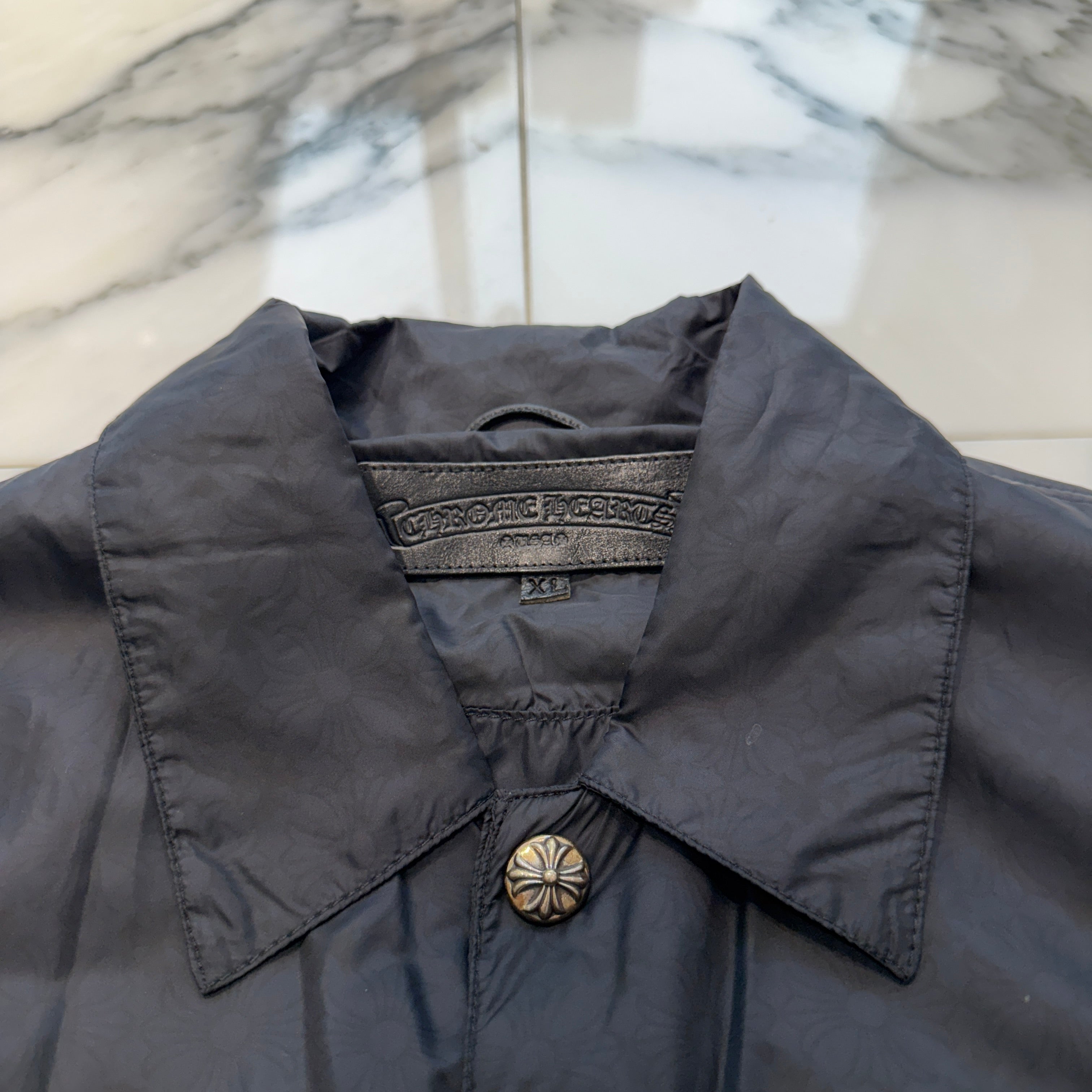 クロムハーツ モノグラム リーギンズ　コーチシャツ ジャケット CHROME HEARTS クロムハーツ コーチジャケット RIGGINS FBRC BLK CH
