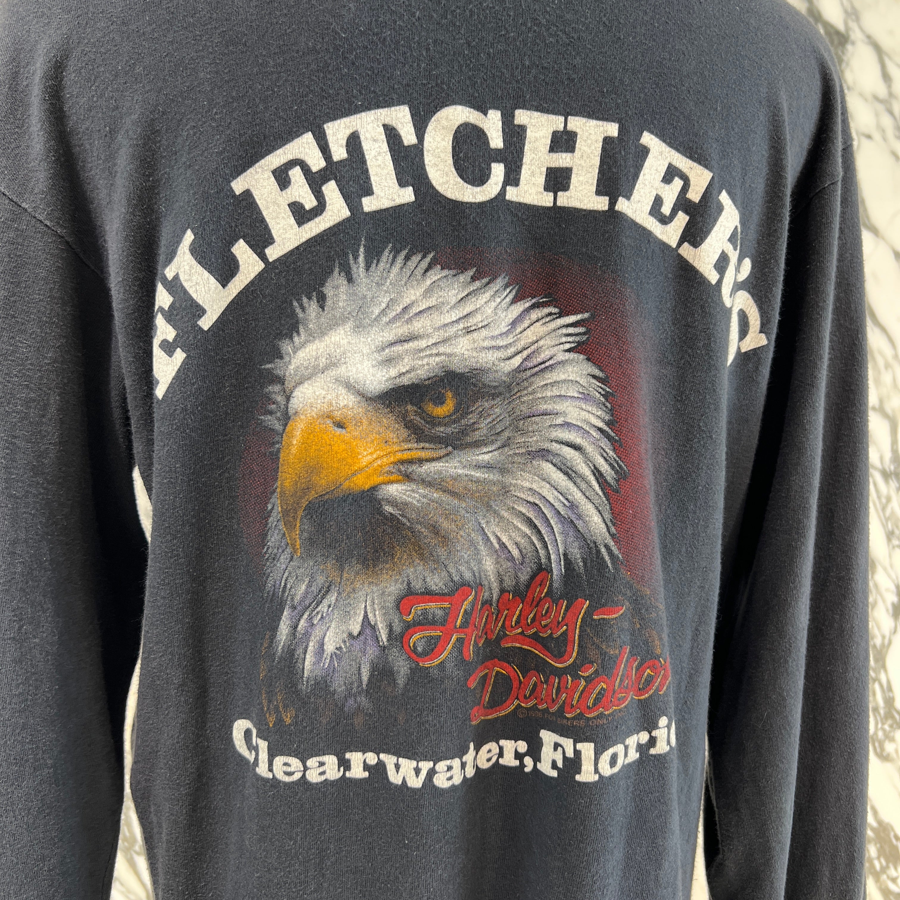 Vintage 80's Harley-Davidson "Crearwater. Florida" 1986 L/S Tee 80's ハーレー・ダビットソン "クリアウォーター フロリダ" 1986 ロングスリーブ Tシャツ