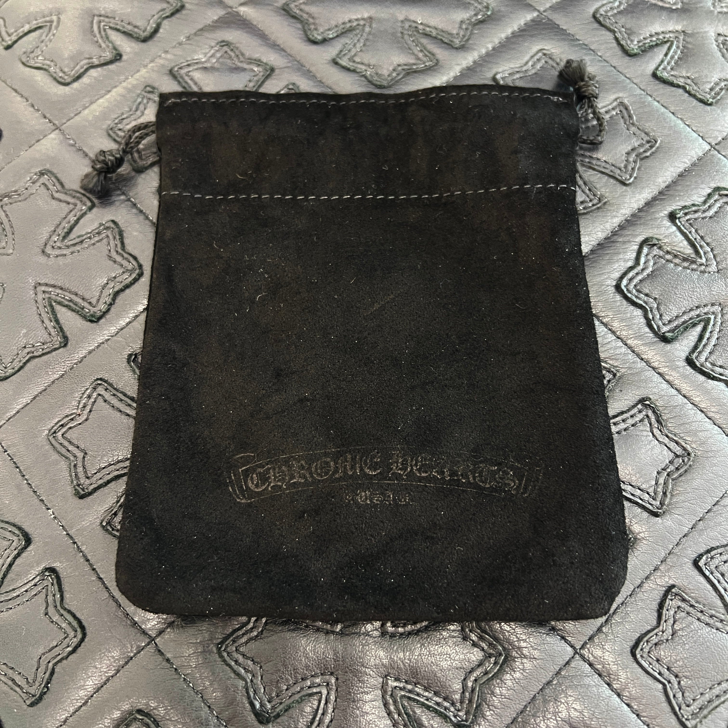 CHROME HEARTS Galaxy Patent Leather Cross Patch Wrist Band Size