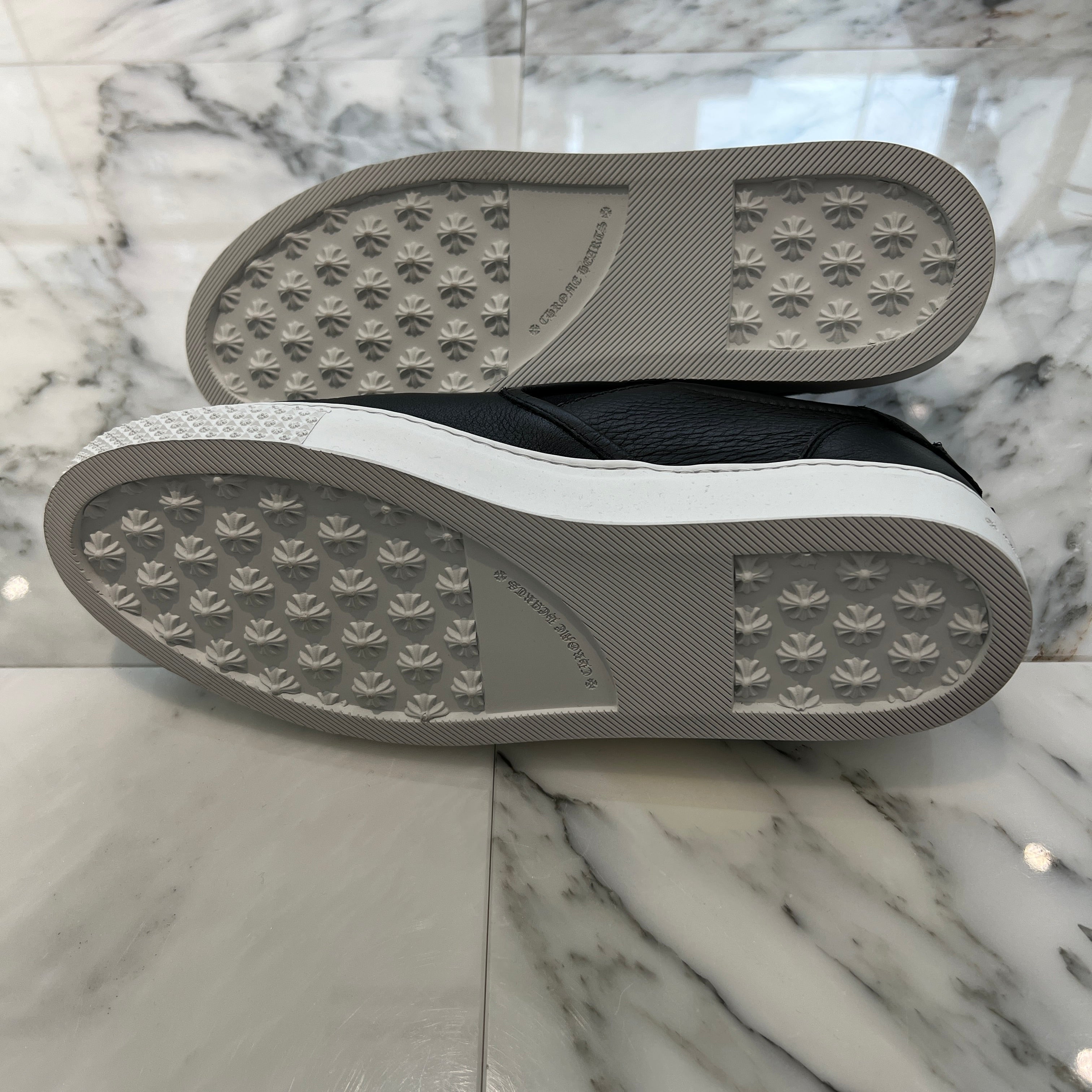 CHROME HEARTS CH Plus Leather Patch Dagger Slip On Size 42(26.5cm-27cm) クロムハーツ CHプラス レザーパッチ ダガー スリッポン サイズ42(26.5cm-27cm)