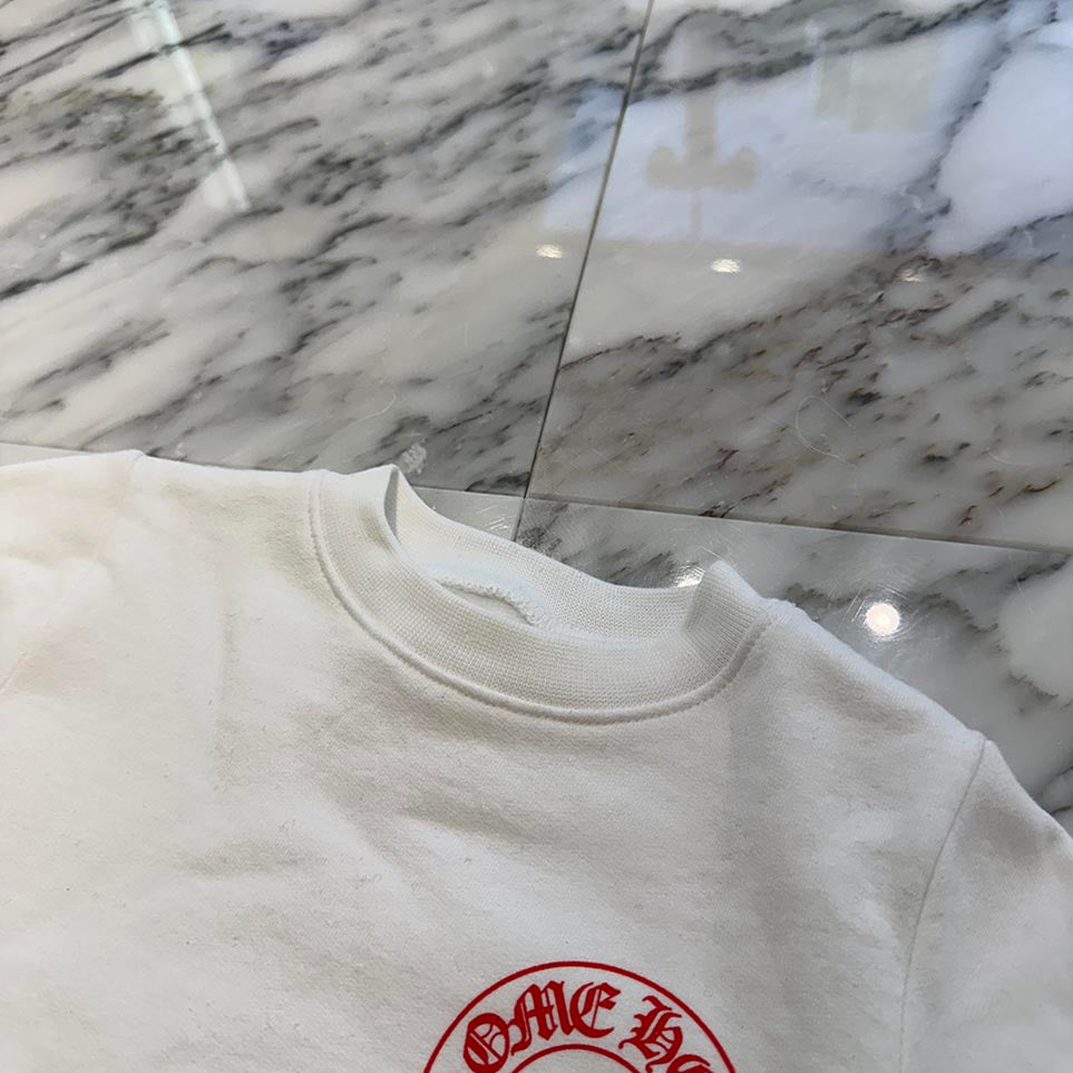 CHROME HEARTS × DEADLY DOLL Floral Cross Horseshoe Print Sweatshirt Size 2T クロムハーツ×デッドリードール フローラルクロス ホースシュープリント スウェットシャツ サイズ2T