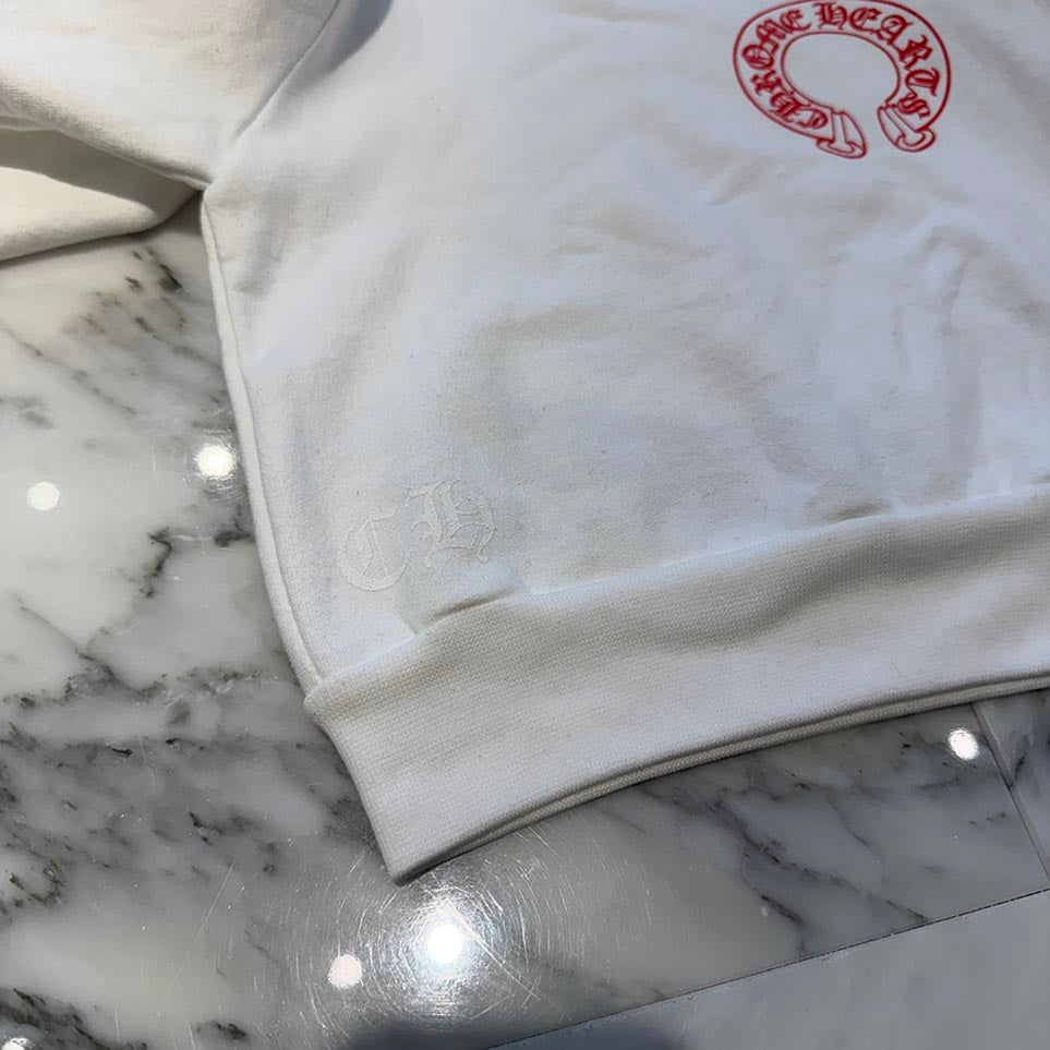 CHROME HEARTS × DEADLY DOLL Floral Cross Horseshoe Print Sweatshirt Size 2T クロムハーツ×デッドリードール フローラルクロス ホースシュープリント スウェットシャツ サイズ2T