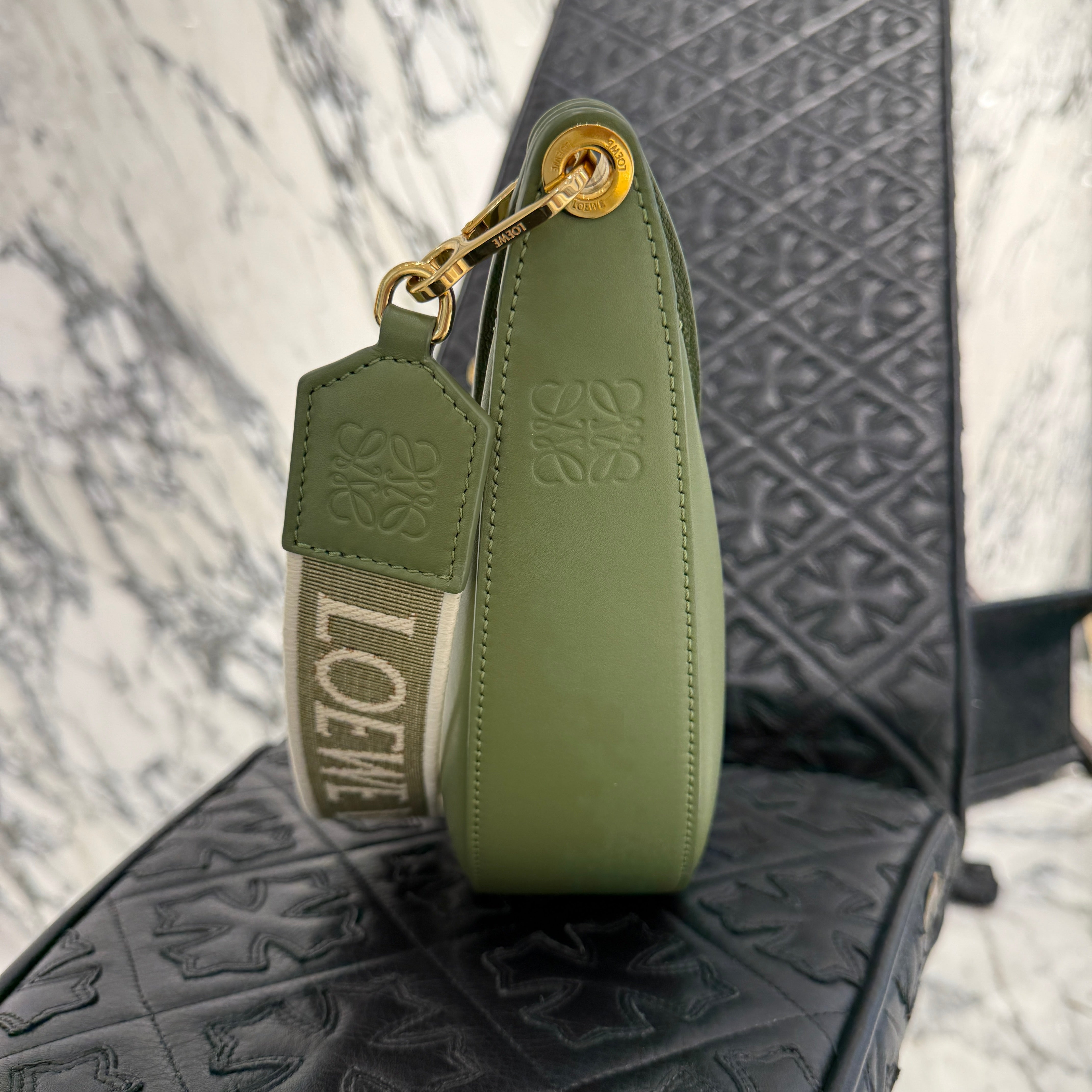 LOEWE 2024SS Luna Logo Detail Leather Shoulder Bag A923PM1X01 ロエベ ルナ レザー ショルダーバッグ