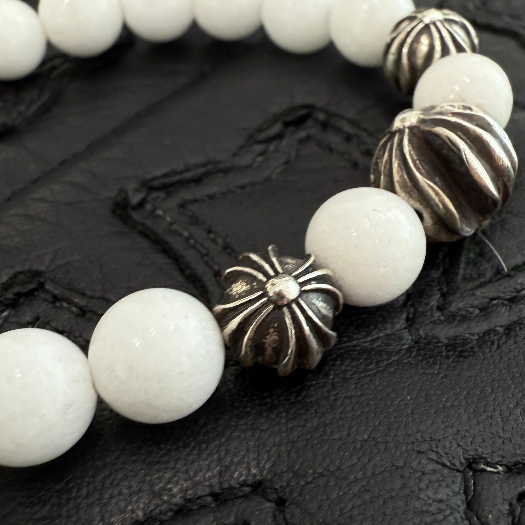 CHROME HEARTS CH Plus White Beads Bracelet クロムハーツ CHプラス ホワイトビーズ ブレスレット