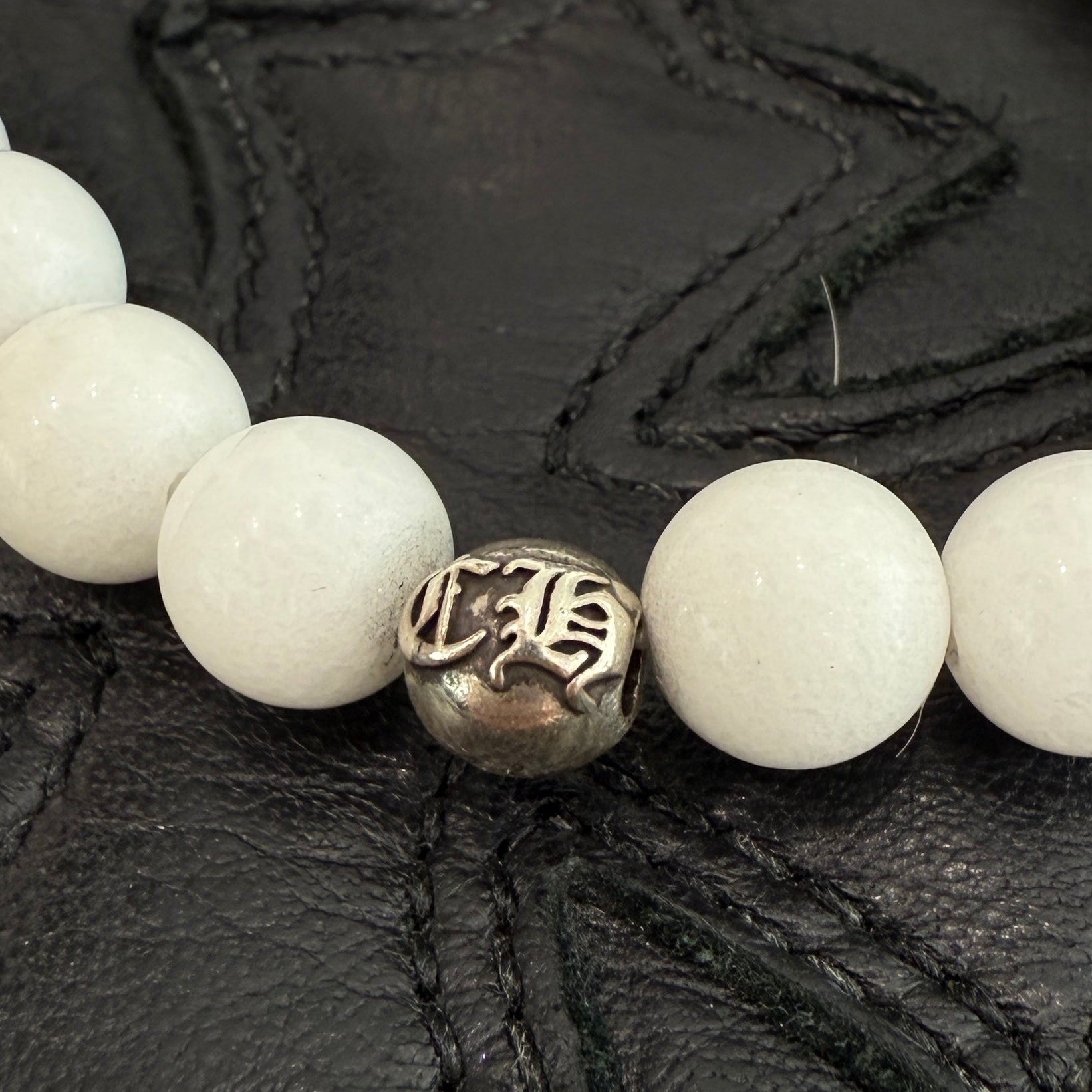 CHROME HEARTS CH Plus White Beads Bracelet クロムハーツ CHプラス ホワイトビーズ ブレスレット