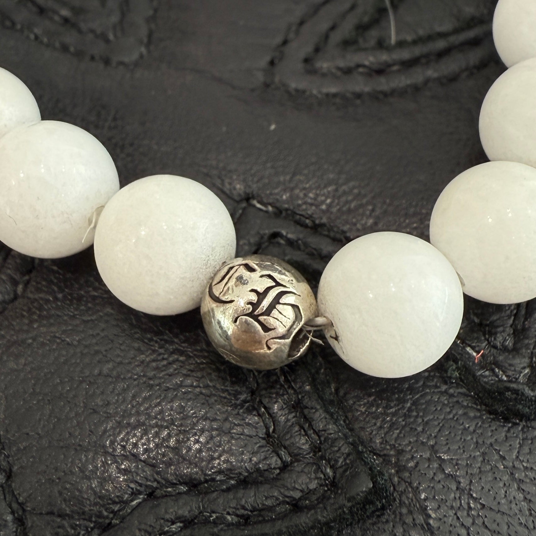 CHROME HEARTS CH Plus White Beads Bracelet クロムハーツ CHプラス ホワイトビーズ ブレスレット