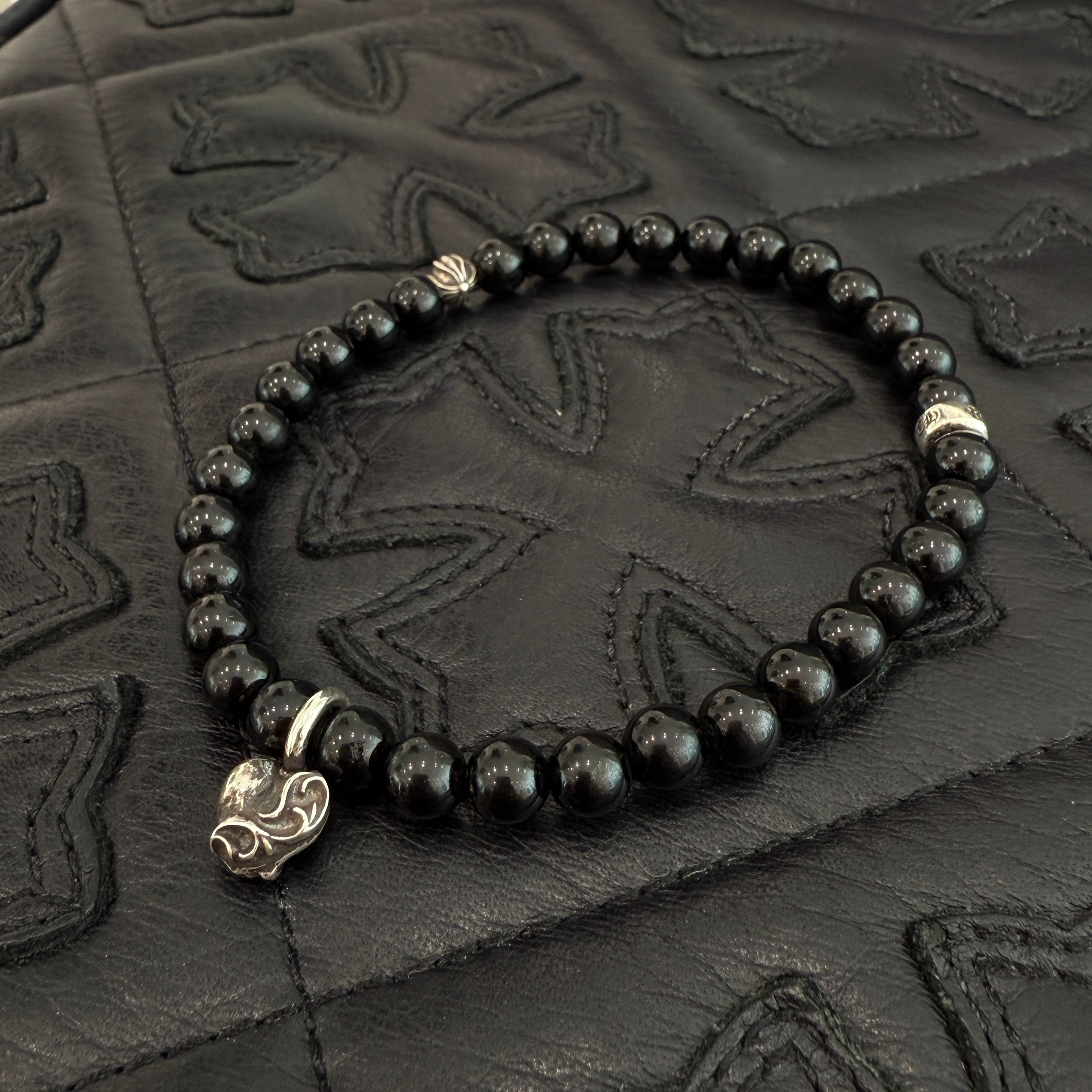 CHROME HEARTS CH Logo Ball Viny Heart Beads Bracelet クロムハーツ CHロゴボール ヴィニーハート ビーズブレスレット