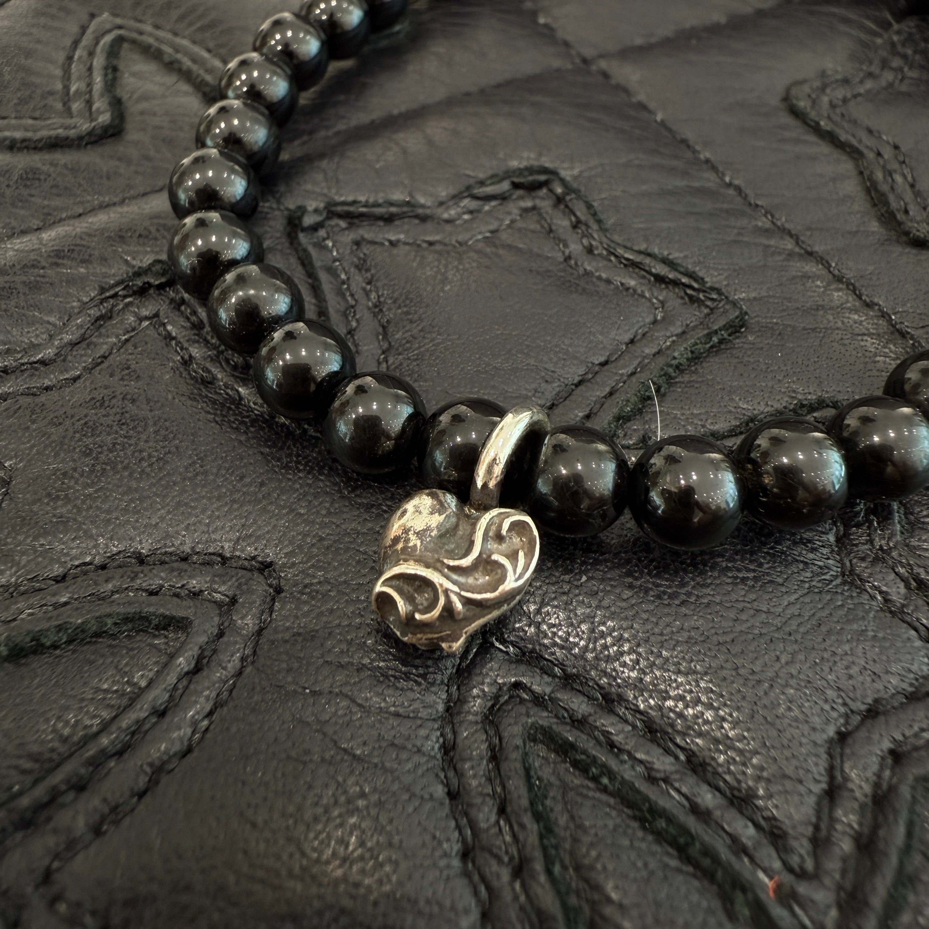 CHROME HEARTS CH Logo Ball Viny Heart Beads Bracelet クロムハーツ CHロゴボール ヴィニーハート ビーズブレスレット