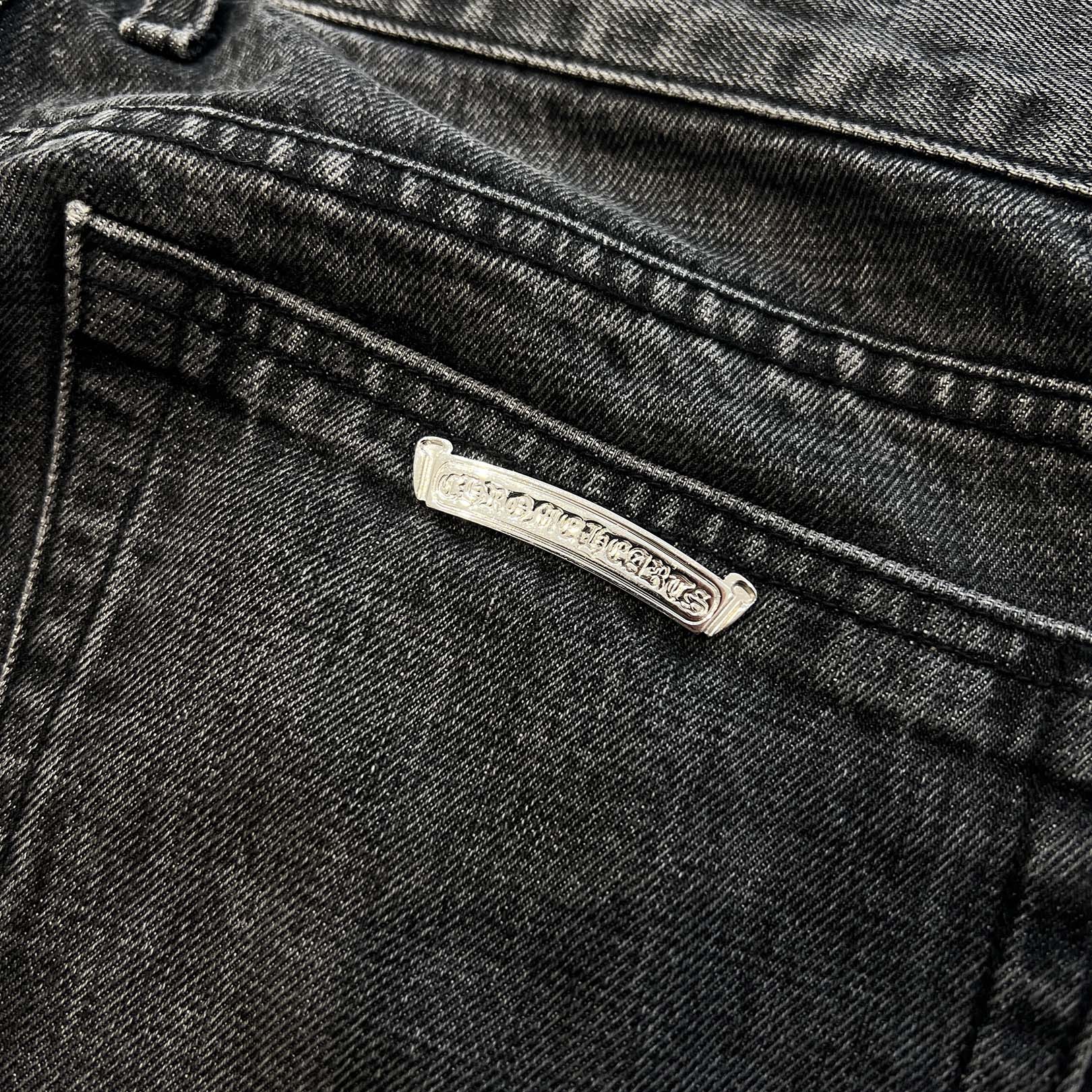 CHROME HEARTS VNTG Cross Leather Patch Jeans Size 38 クロムハーツ ヴィンテージ クロス レザーパッチ ジーンズ サイズ38