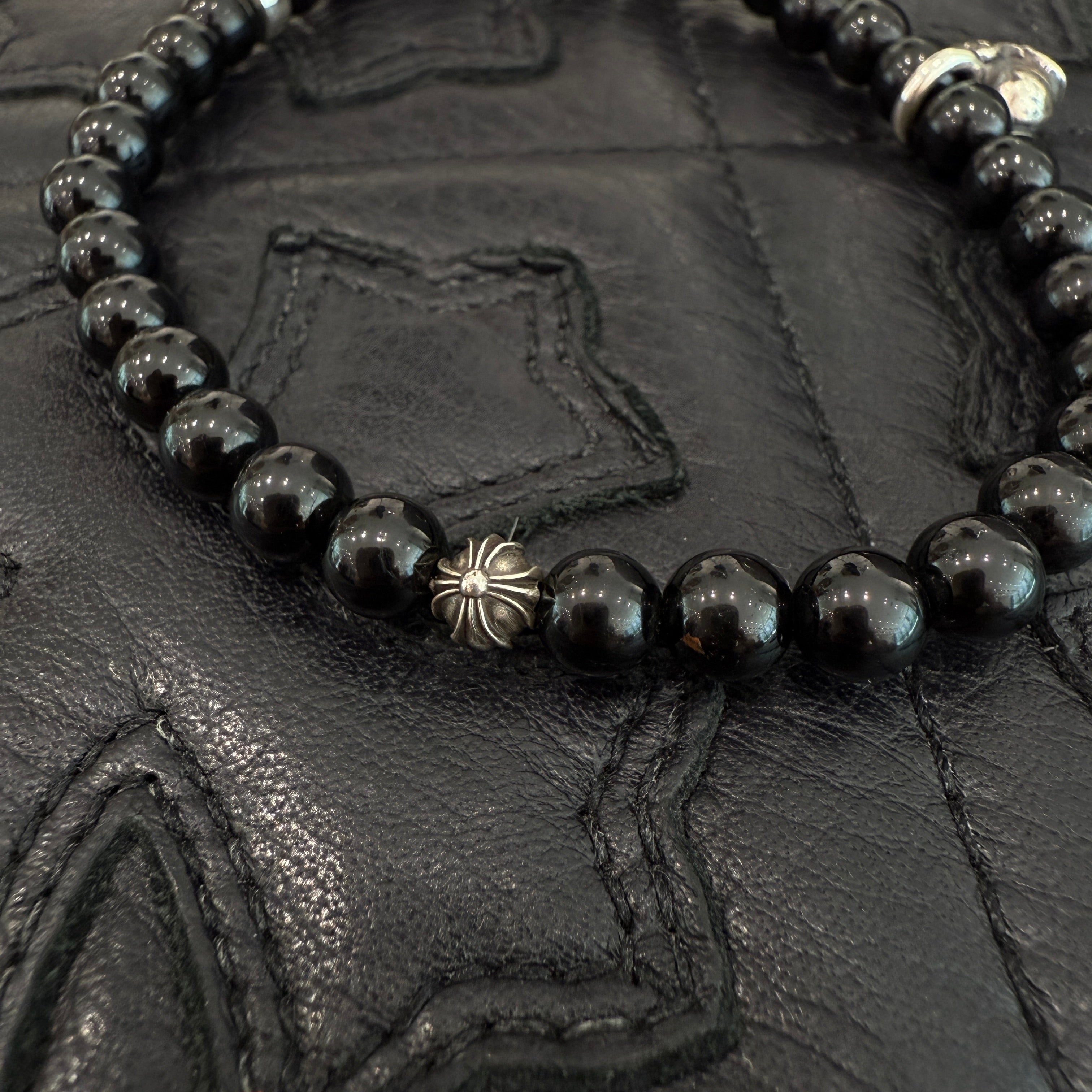 CHROME HEARTS CH Logo Ball Viny Heart Beads Bracelet クロムハーツ CHロゴボール ヴィニーハート ビーズブレスレット