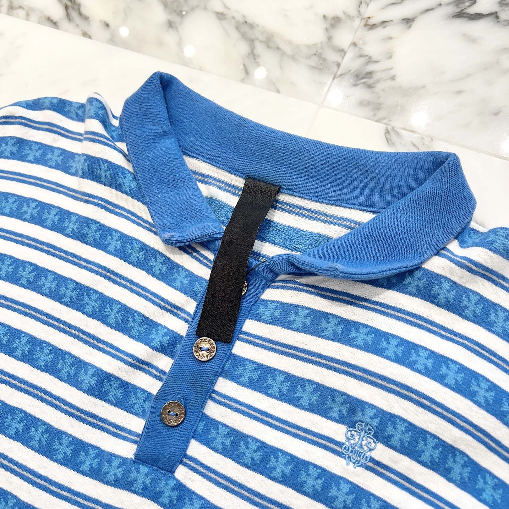 CHROME HEARTS Y NOT Vine Dagger Embroidery Long Sleeve Polo Shirt Size L クロムハーツ ワイノット ヴァインダガー刺繍 ロングスリーブポロシャツ サイズL