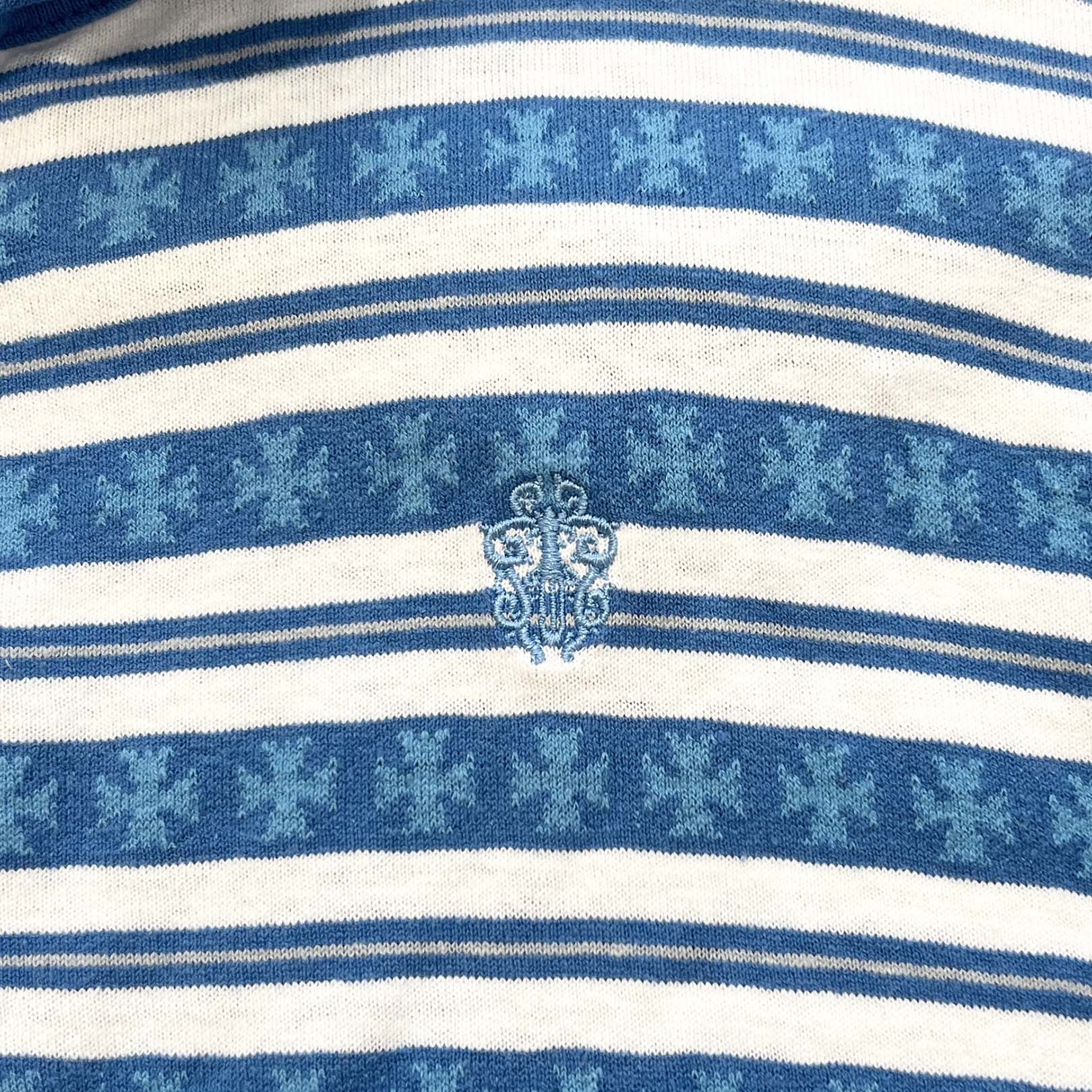 CHROME HEARTS Y NOT Vine Dagger Embroidery Long Sleeve Polo Shirt Size L クロムハーツ ワイノット ヴァインダガー刺繍 ロングスリーブポロシャツ サイズL