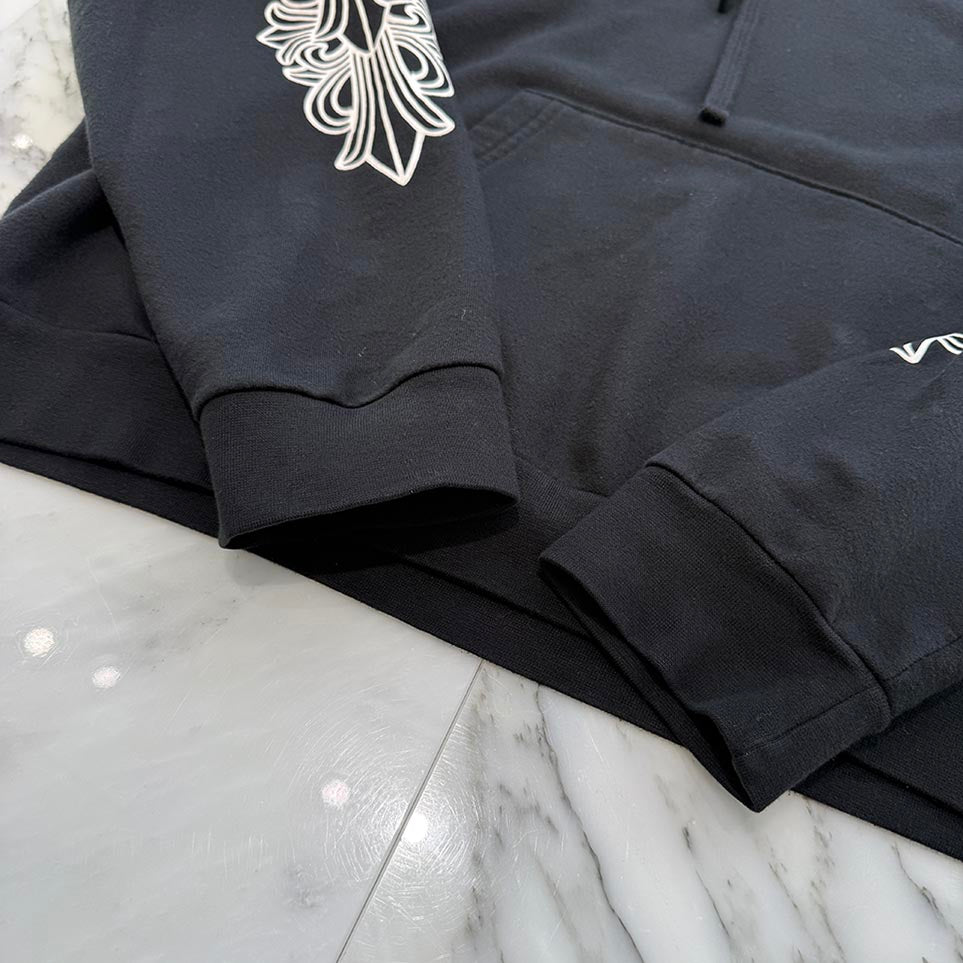 CHROME HEARTS Floral Cross Horseshoe Pullover Hoodie Size XL クロムハーツ フローラルクロスホースシュー プルオーバーフーディ サイズXL