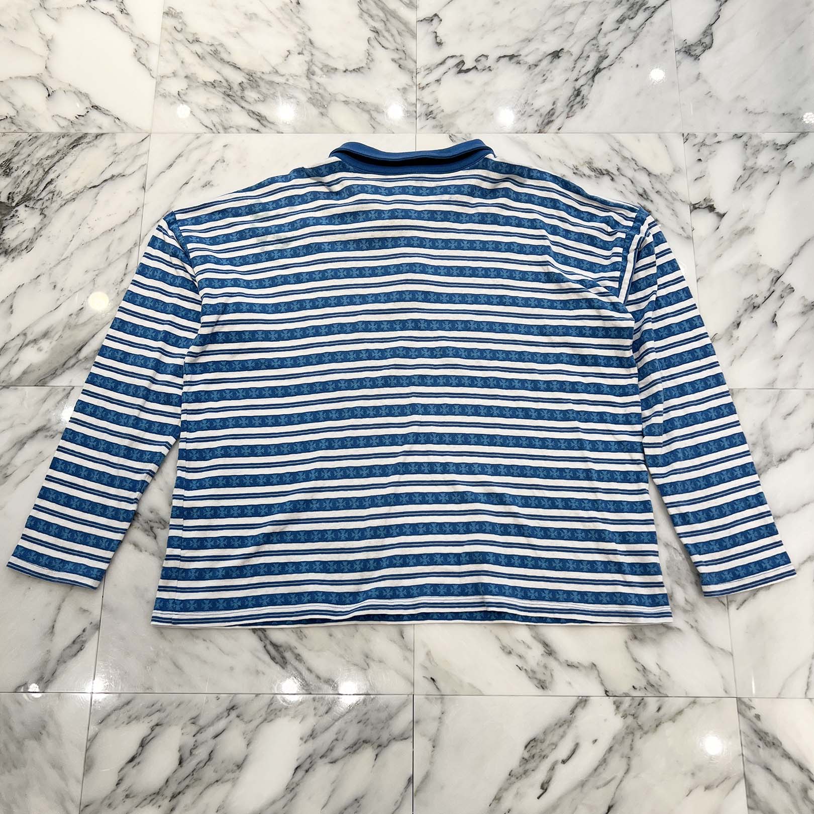 CHROME HEARTS Y NOT Vine Dagger Embroidery Long Sleeve Polo Shirt Size L クロムハーツ ワイノット ヴァインダガー刺繍 ロングスリーブポロシャツ サイズL