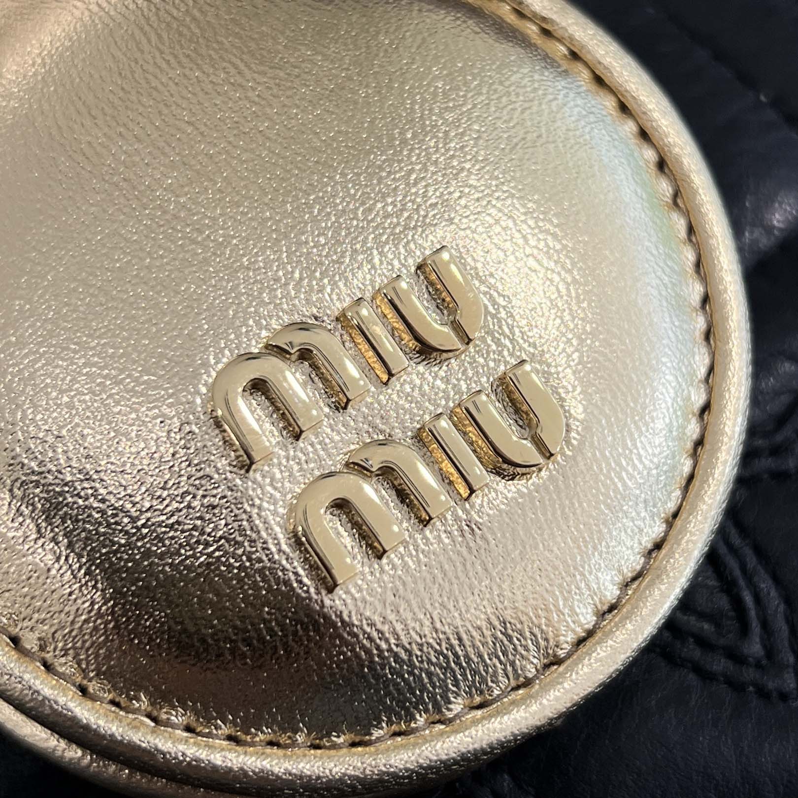 MIU MIU Front Metal Fittings Key Holder Mirror 5TL434 ミュウミュウ フロント金具キーホルダーミラー