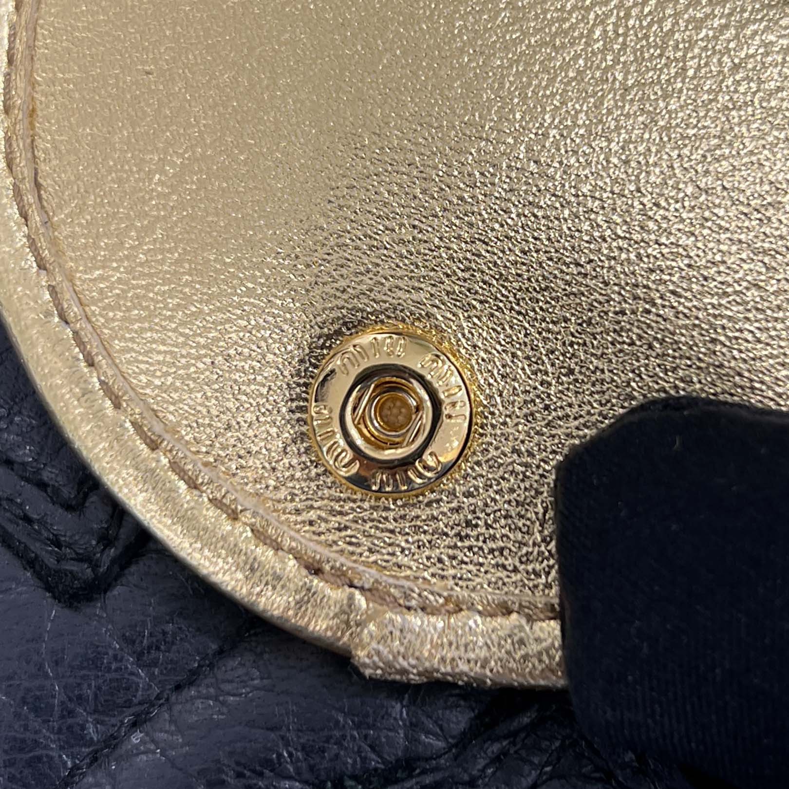 MIU MIU Front Metal Fittings Key Holder Mirror 5TL434 ミュウミュウ フロント金具キーホルダーミラー