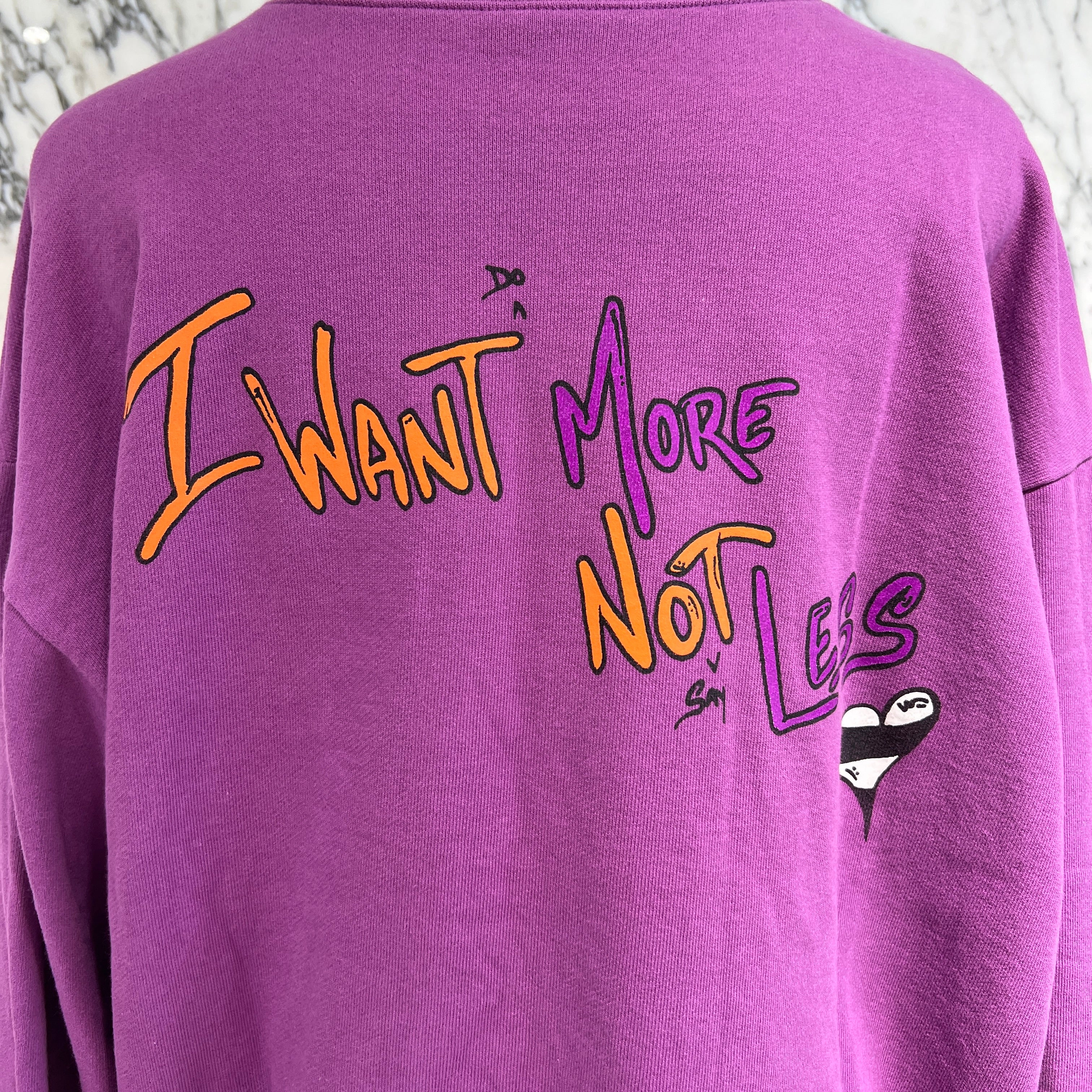 CHROME HEARTS × MATTY BOY 2024AW "I WANT MORE NOT LESS" Crew Neck Sweat Shirt Size XL クロムハーツ × マッティボーイ "アイウォントモアノットレス" クルーネックスウェットシャツ サイズXL