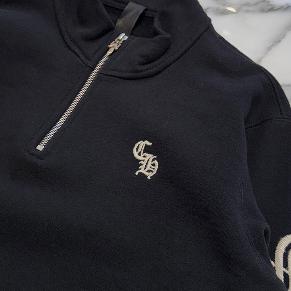 CHROME HEARTS Y NOT SLO RIDE Half Zip Sweat Shirt Size M クロムハーツ ワイノット スローライド ハーフジップ スウェットシャツ サイズM