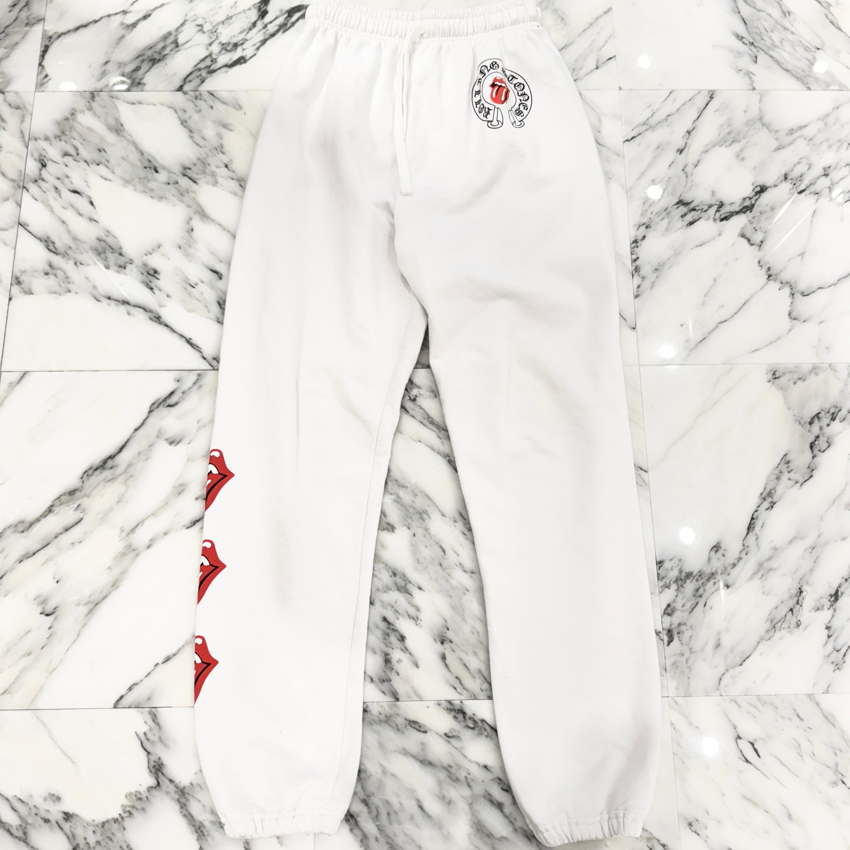 CHROME HEARTS × The Rolling Stones Lip & Tongue Sweat Pants Size S クロムハーツ × ザ ローリングストーンズ リップアンドタン スウェットパンツ サイズS