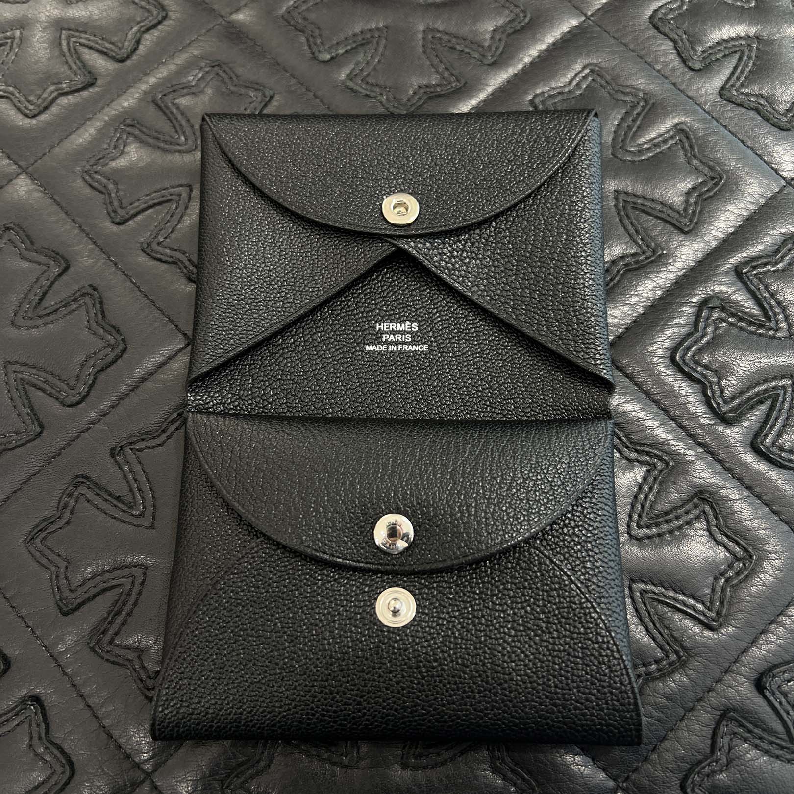 HERMES Calvi Duo Card Case "NOIR" K刻印 エルメス カルヴィデュオ カードケース "ノワール" K刻印