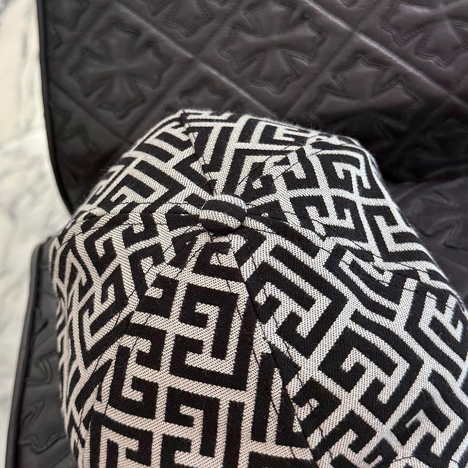 BALMAIN 2023SS Monogram Cotton Cap XA015C294 Size TU バルマン モノグラム コットンキャップ サイズTU