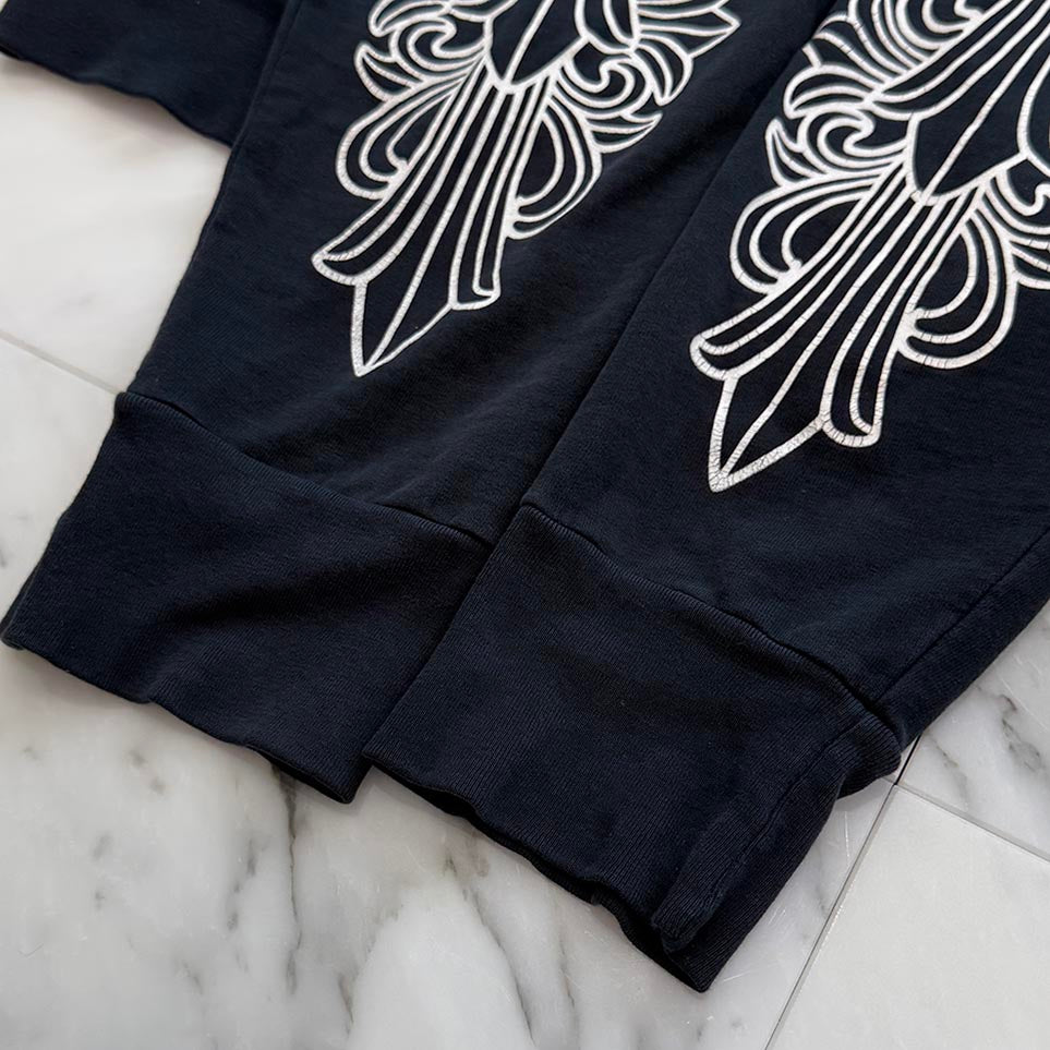 CHROME HEARTS Floral Cross Horseshoe Zip Up Hoodie Size S クロムハーツ フローラルクロス ホースシュー ジップアップフーディ サイズS