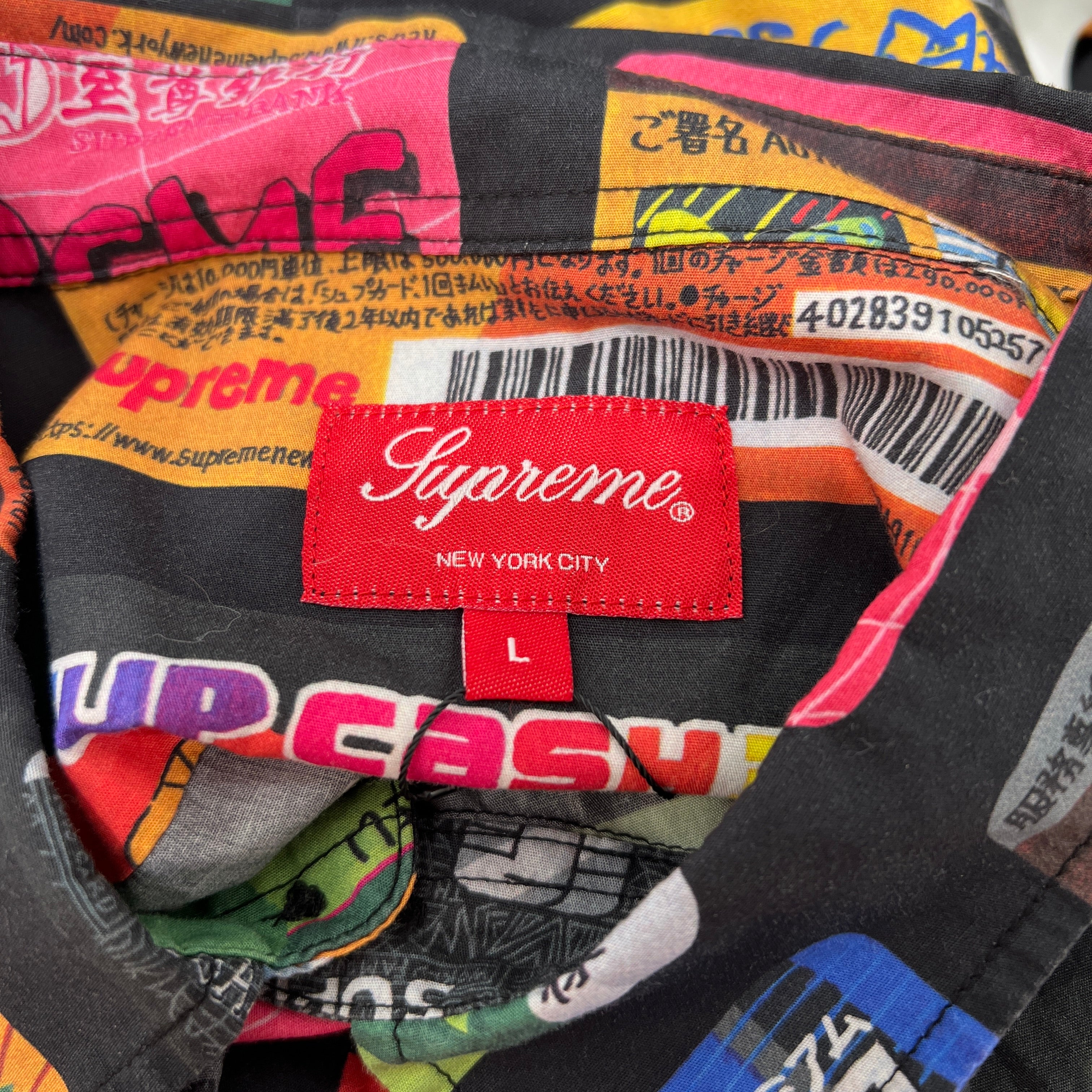 Supreme 2022SS Credit Cards Shirt Size L シュプリーム クレジットカード シャツ ブラウス サイズL